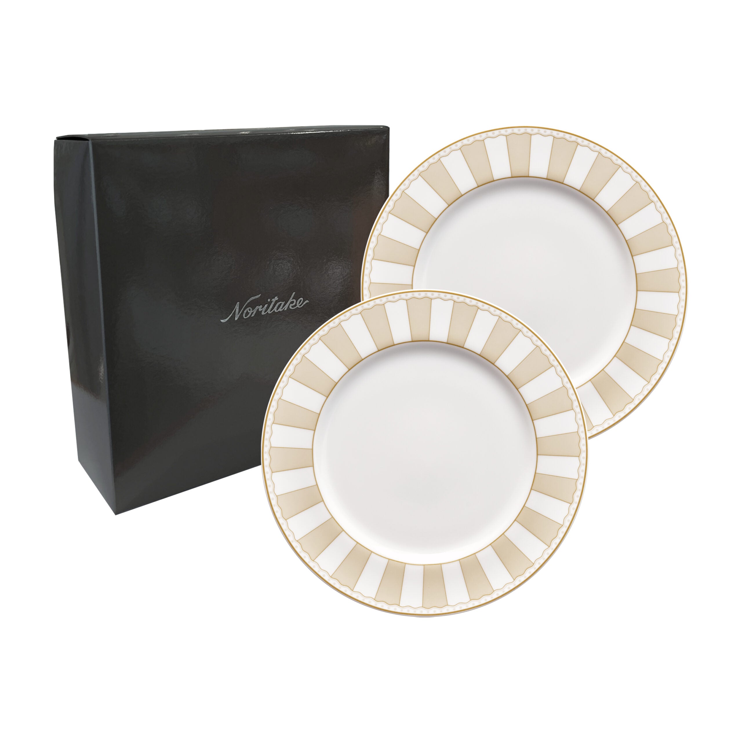 Noritake 2Pcs Dinner Plate With Gift Box - Carnivale Champagne