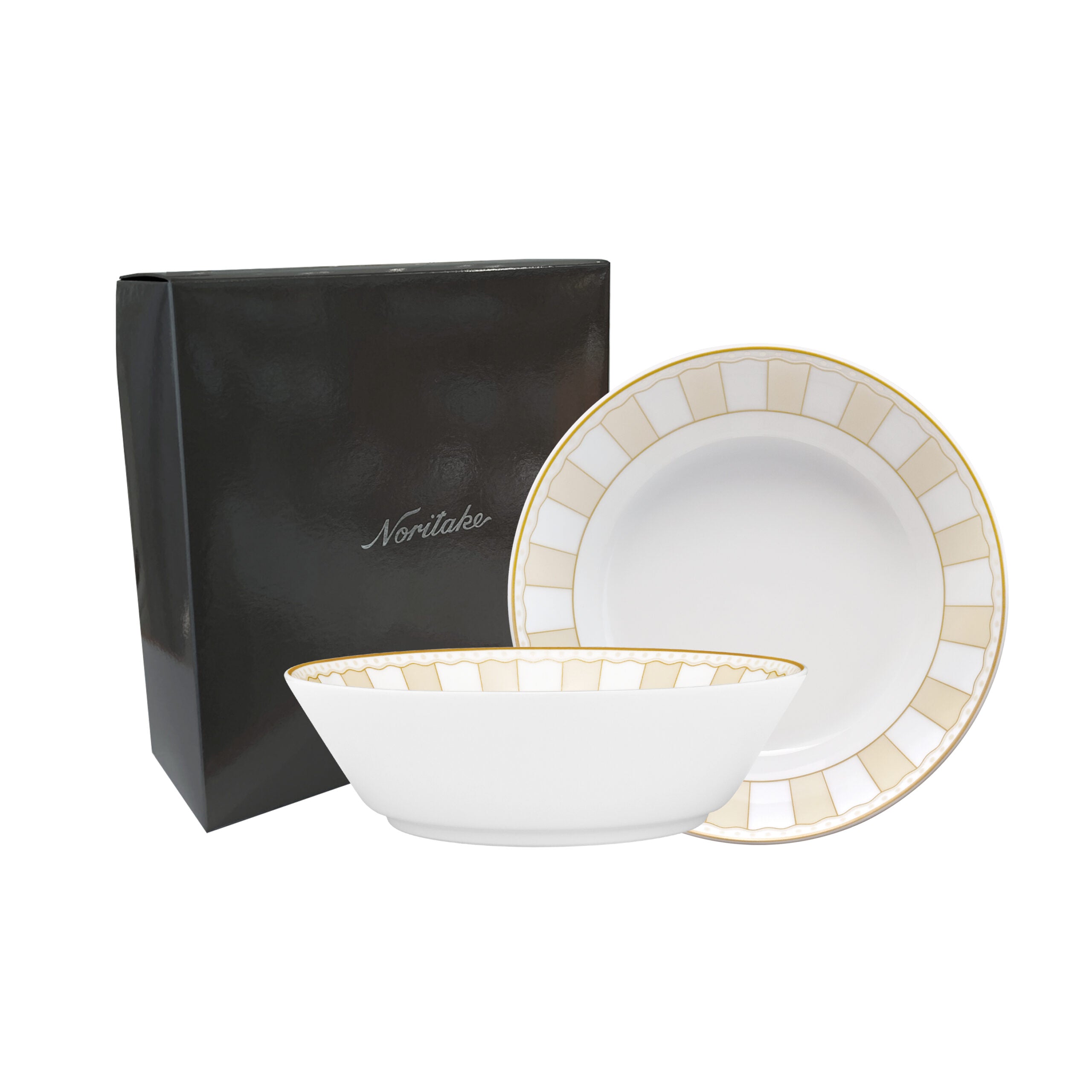 Noritake 2Pcs Soup Plate With Gift Box – Carnivale Champagne