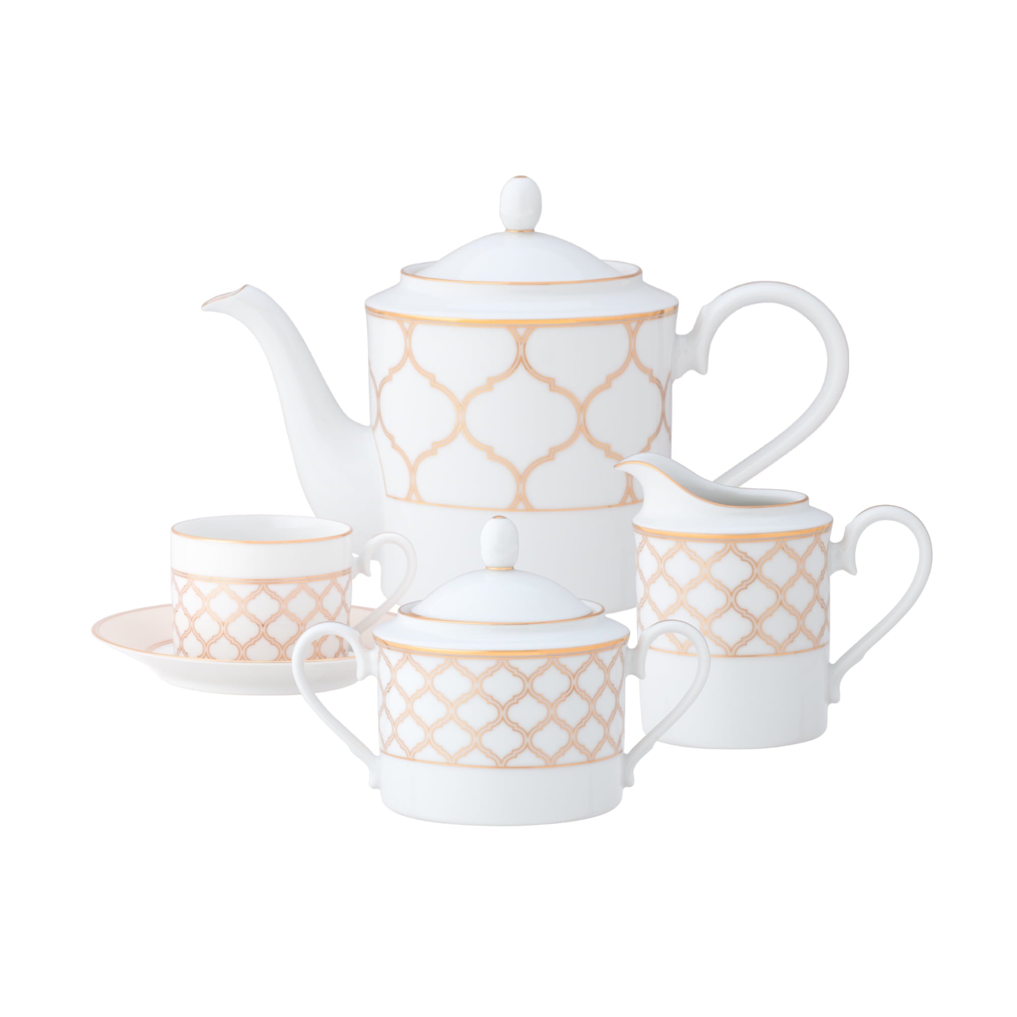 Noritake 17Pcs Tea Set for 6 Person - Eternal Palace Gold
