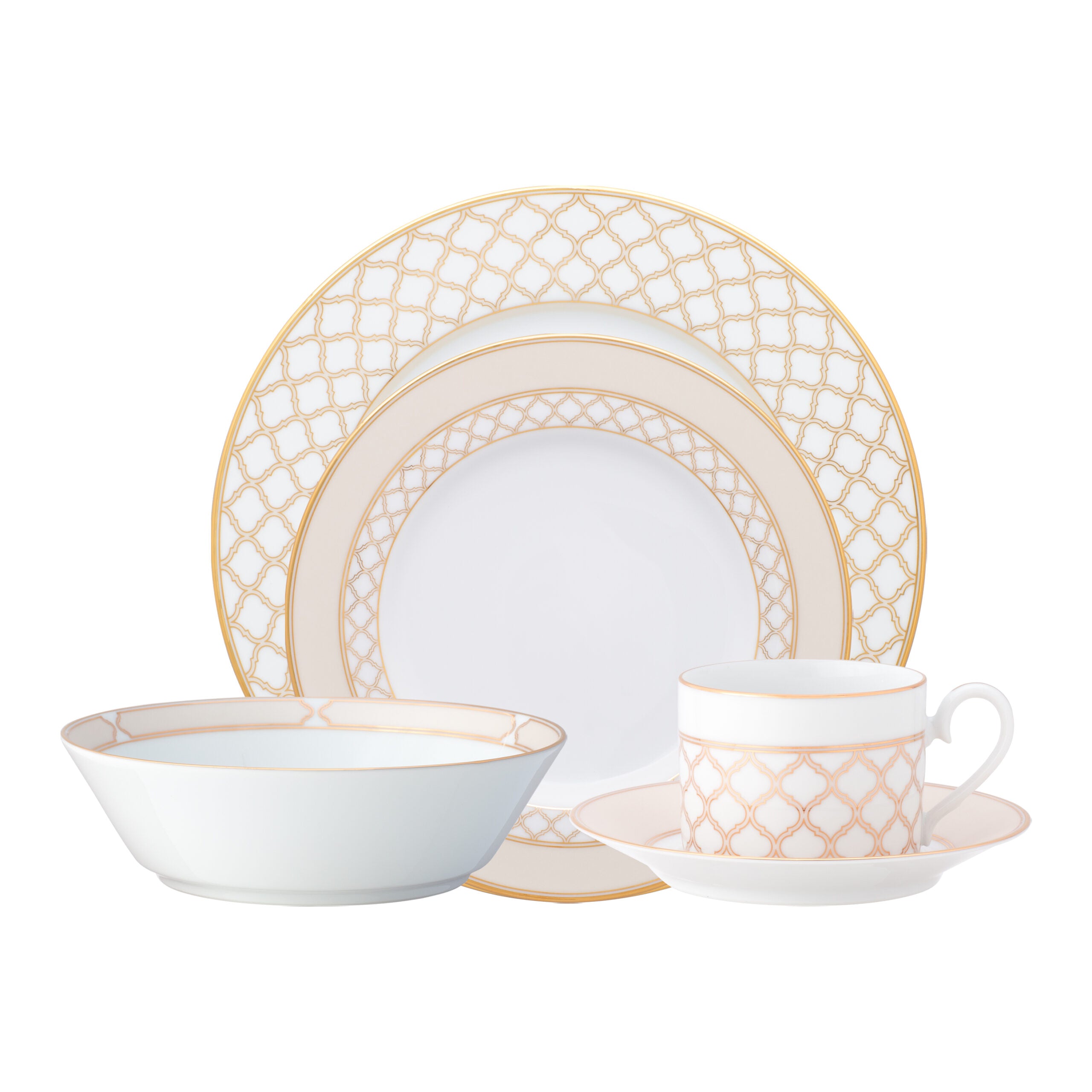 Noritake 37Pcs Dinner & Tea Set For 6 Person - Eternal Palace Gold