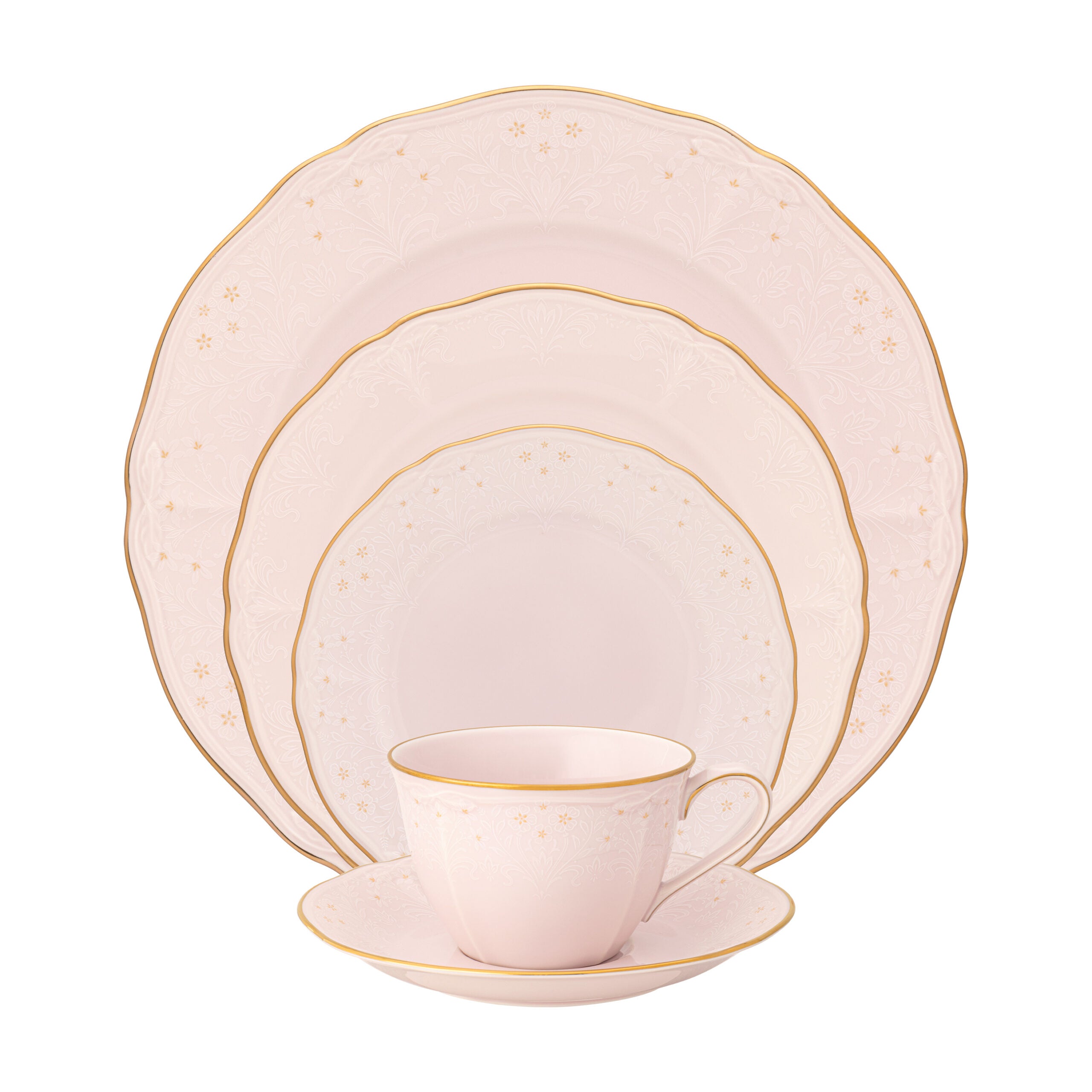 Noritake 47Pcs Dinner & Tea Set for 8 Person - Rose Bouquet
