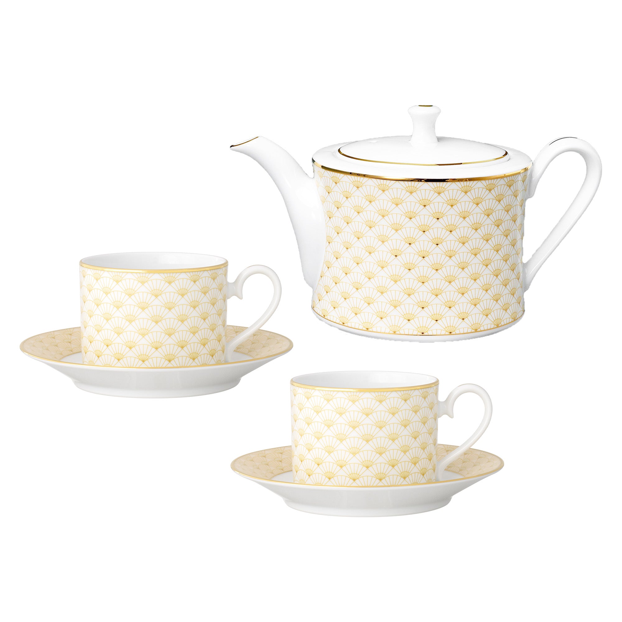 Noritake 6pcs Tea for Two Set - Trocadero Gold