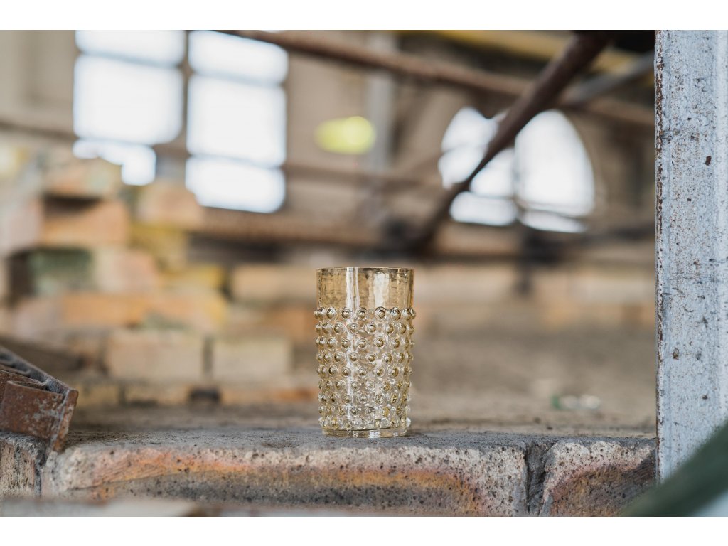 Klimchi Hobnail 6Pcs Tumbler Set 200Ml (Underlay Amber)