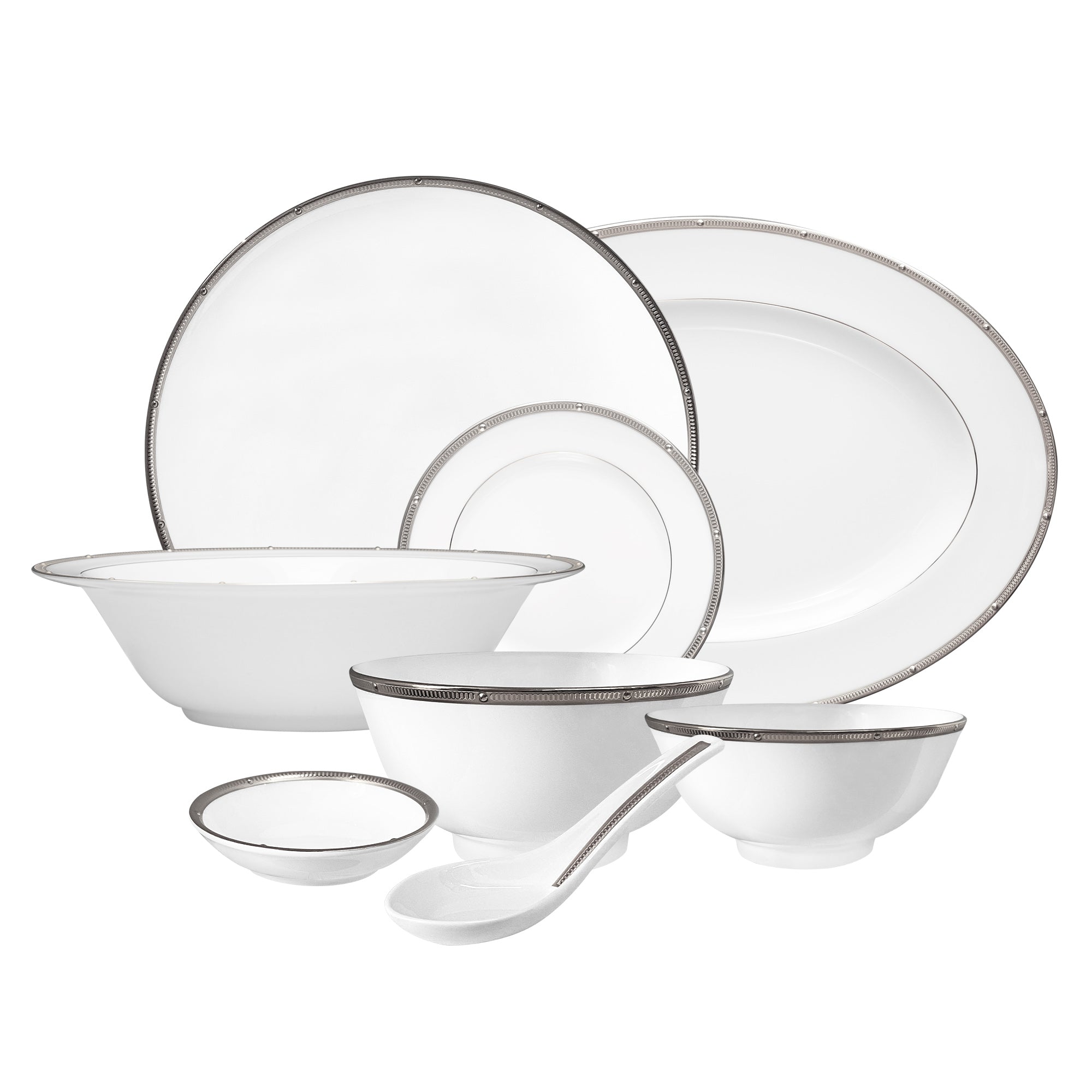 Noritake Rochelle Platinum Asian Dinner Set (6 Person)