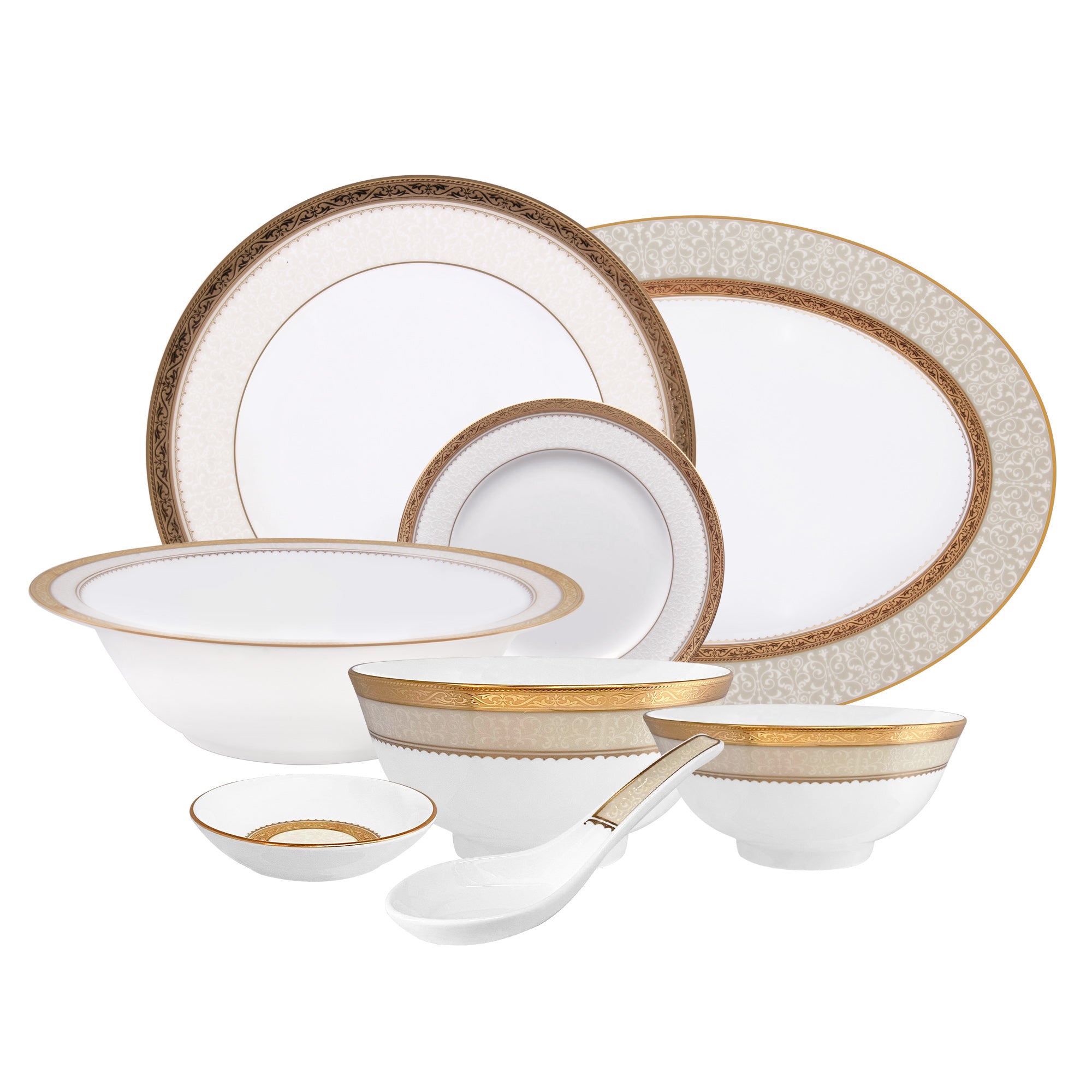 Noritake Odessa Gold Asian Dinner Set (6 Person)