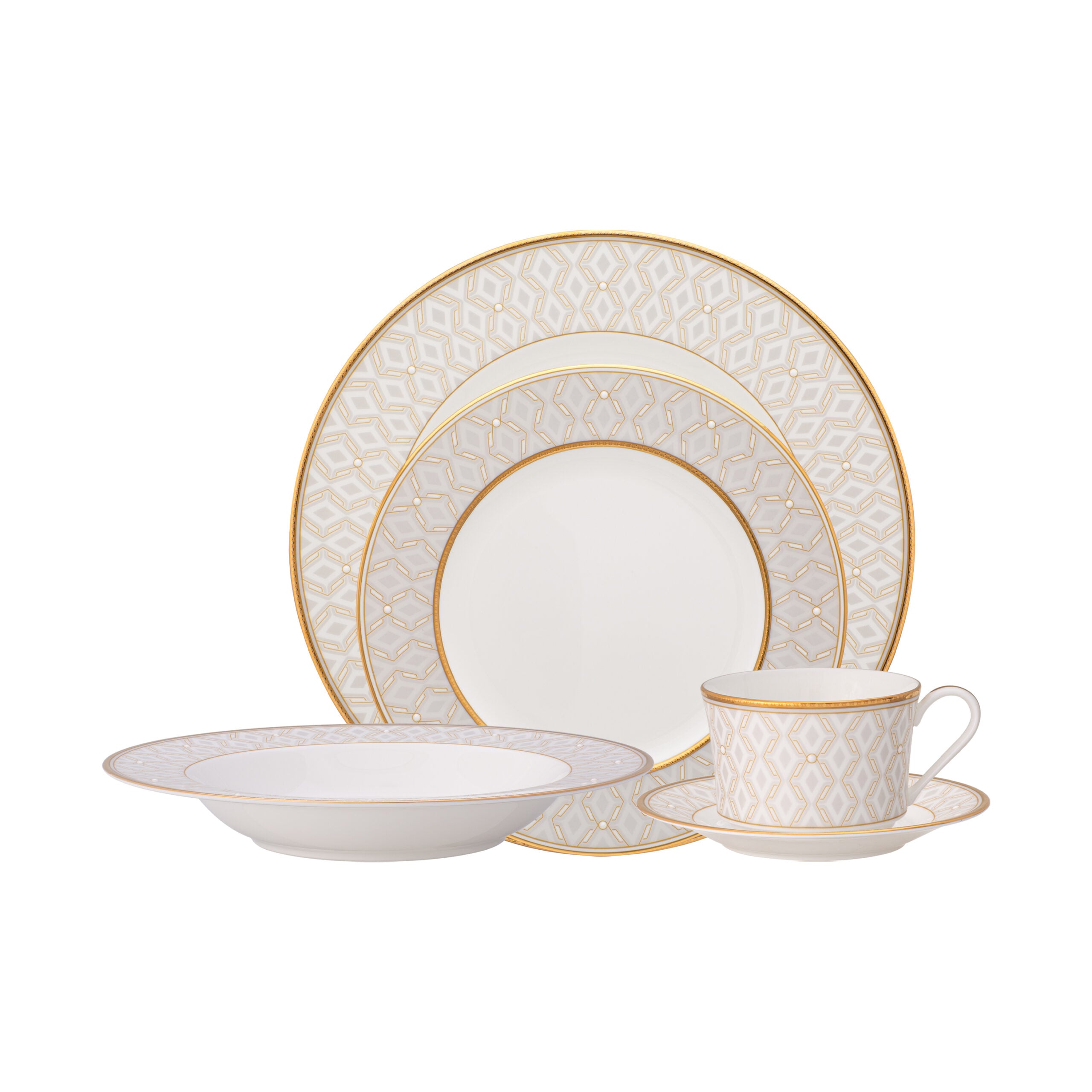 Noritake 47Pcs Dinner & Tea Set for 8 Person - Noble Pearl