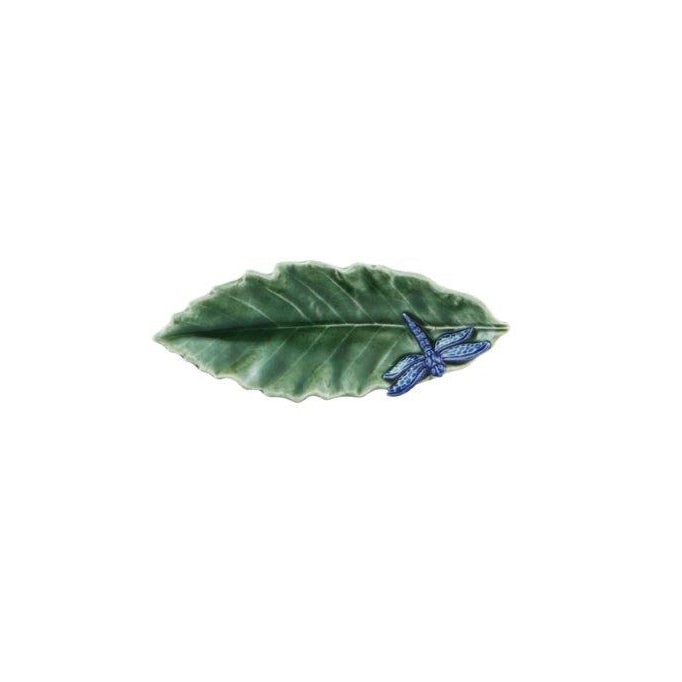 Bordallo Pinheiro Leaf Chestnut Tree with Dragonfly 16cm - Countryside Leaves