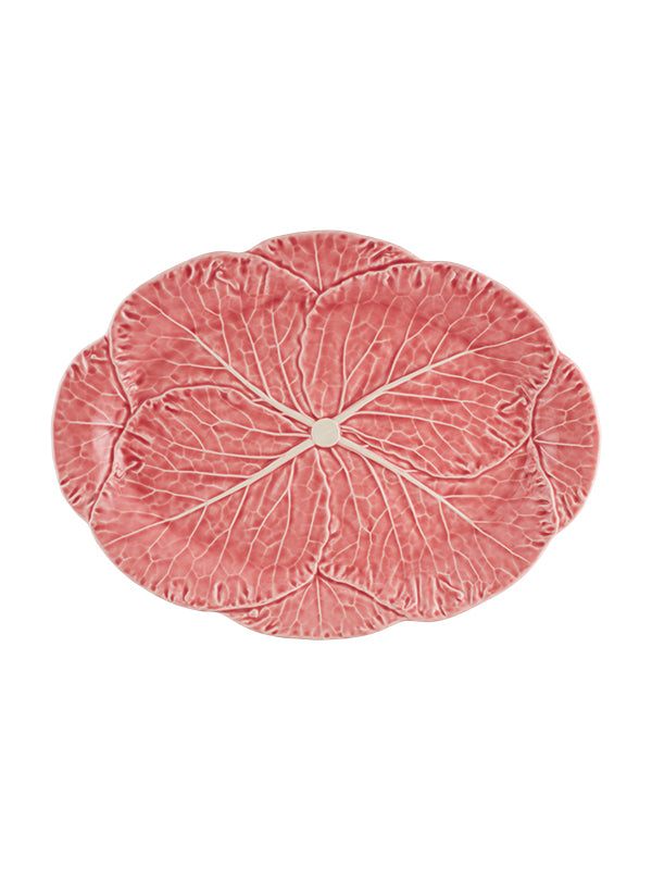 Bordallo Pinheiro Large Oval Platter 43cm-Cabbage Rose