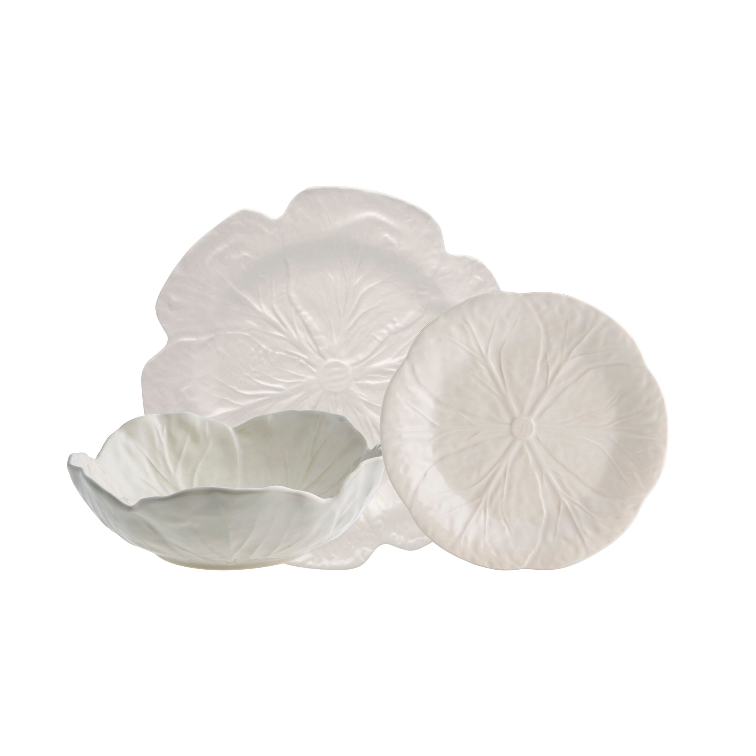 Bordallo Pinheiro 12Pcs Dinner Set - Cabbage Beige