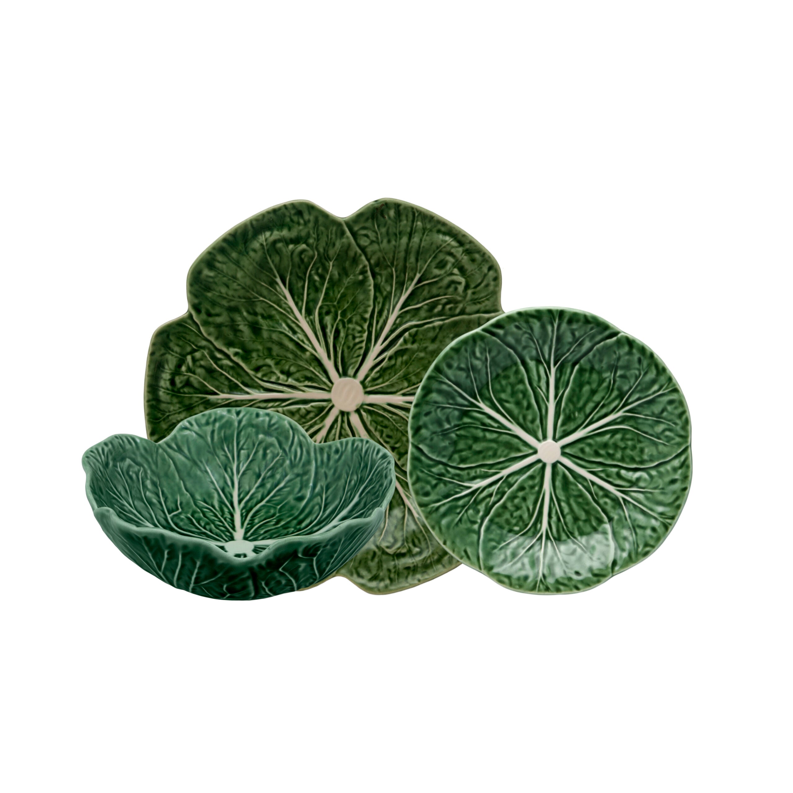 Bordallo Pinheiro 12Pcs Dinner Set - Natural Cabbage