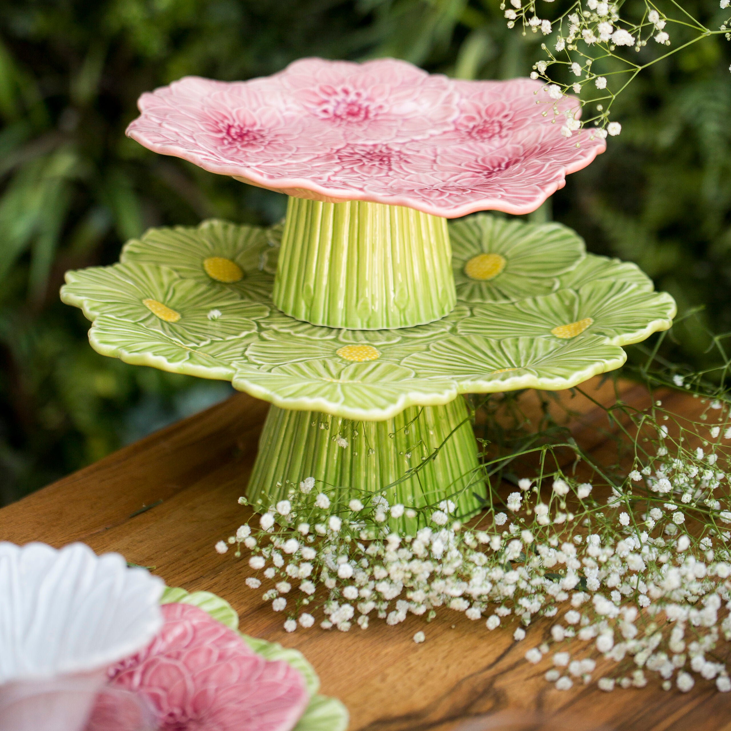 Bordallo Pinheiro Small Cake Stand 28cm - Maria Flor