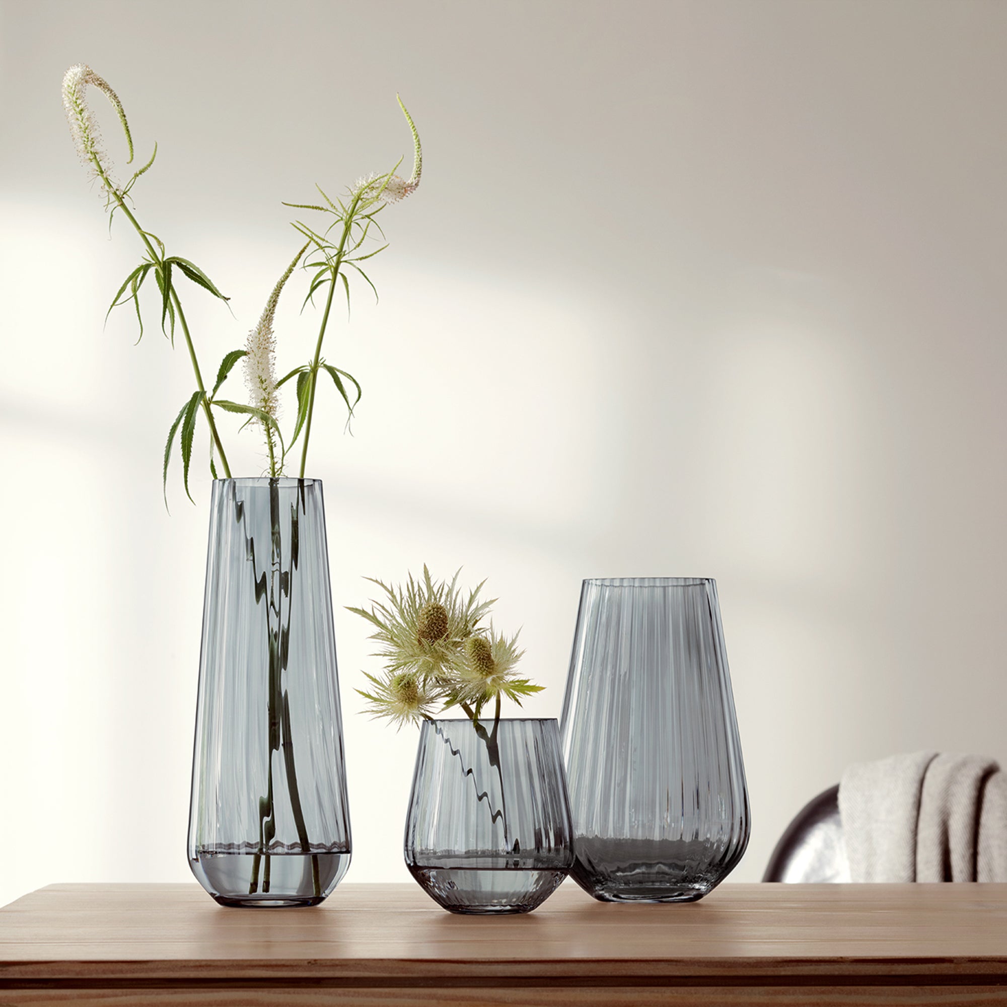 ZINC VASE H36CM SHEER ZINC