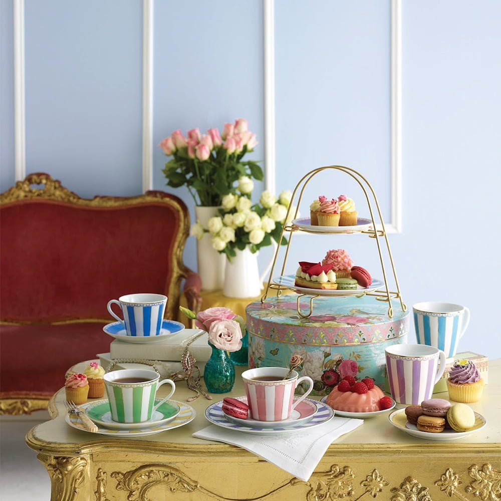 Noritake Carnivale Breakfast Set Light Blue W/Gift Box