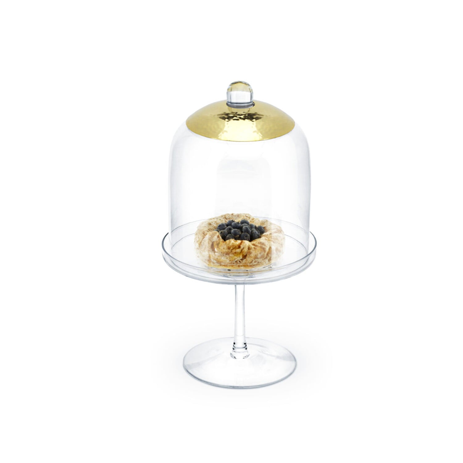 Chinelli High Cake Stand With Dome - Campana - Gold