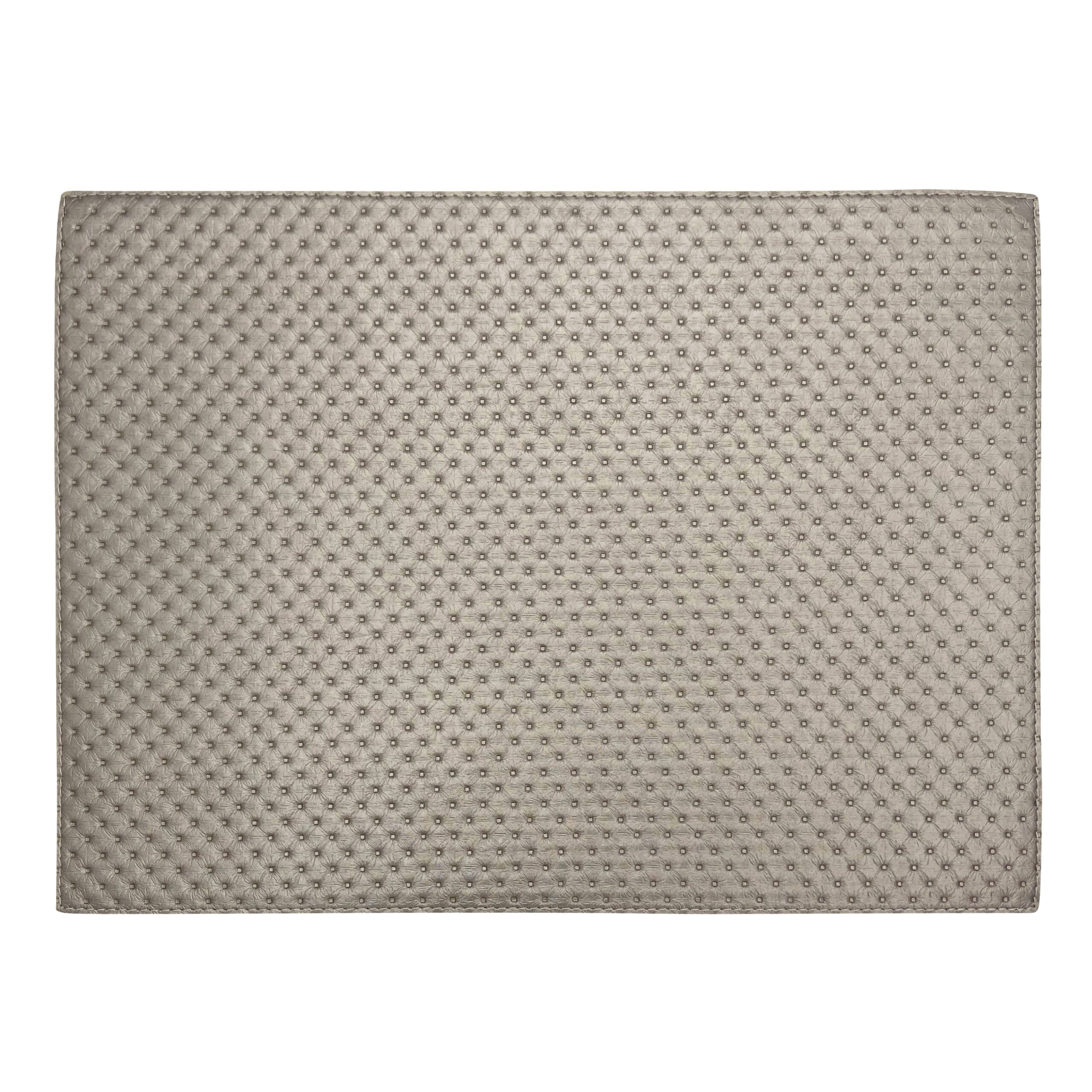Artemis 2 Colors Placemat Rectangular - Punto Stone Black & White Silver