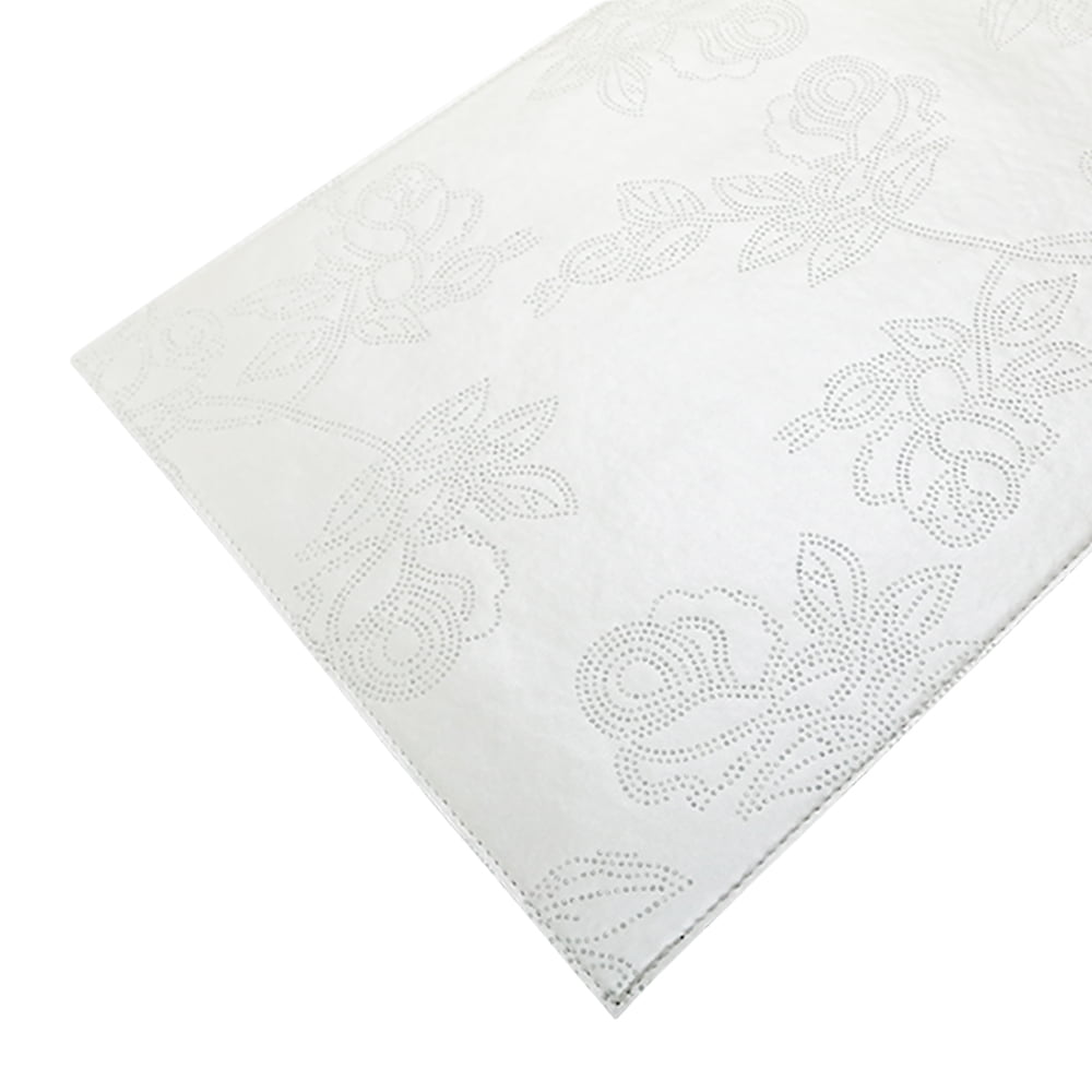 Artemis 2 Colors Placemat - Black Silver Glitter & White Silver Glitter Paisley