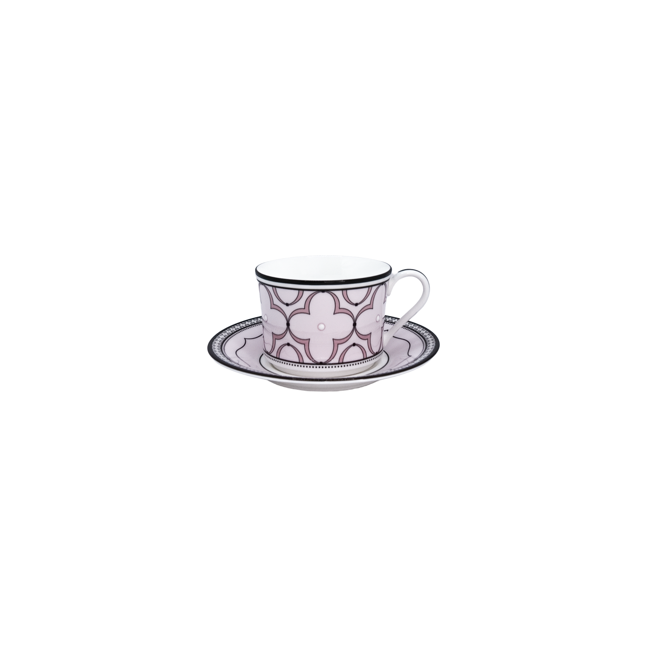 Noritake Cup & Saucer W/Gift Box-Trefolio Maison Pink