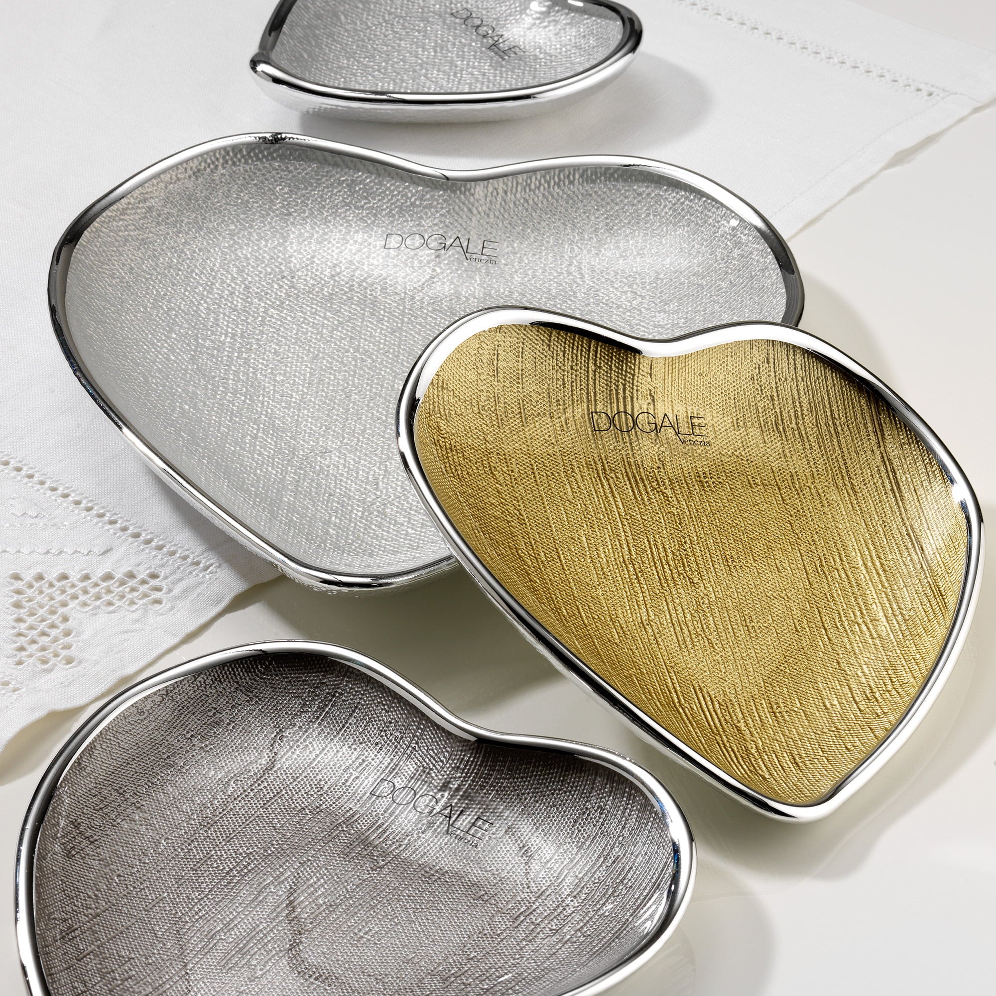 Dogale Trama Silver Heart Cm18X16