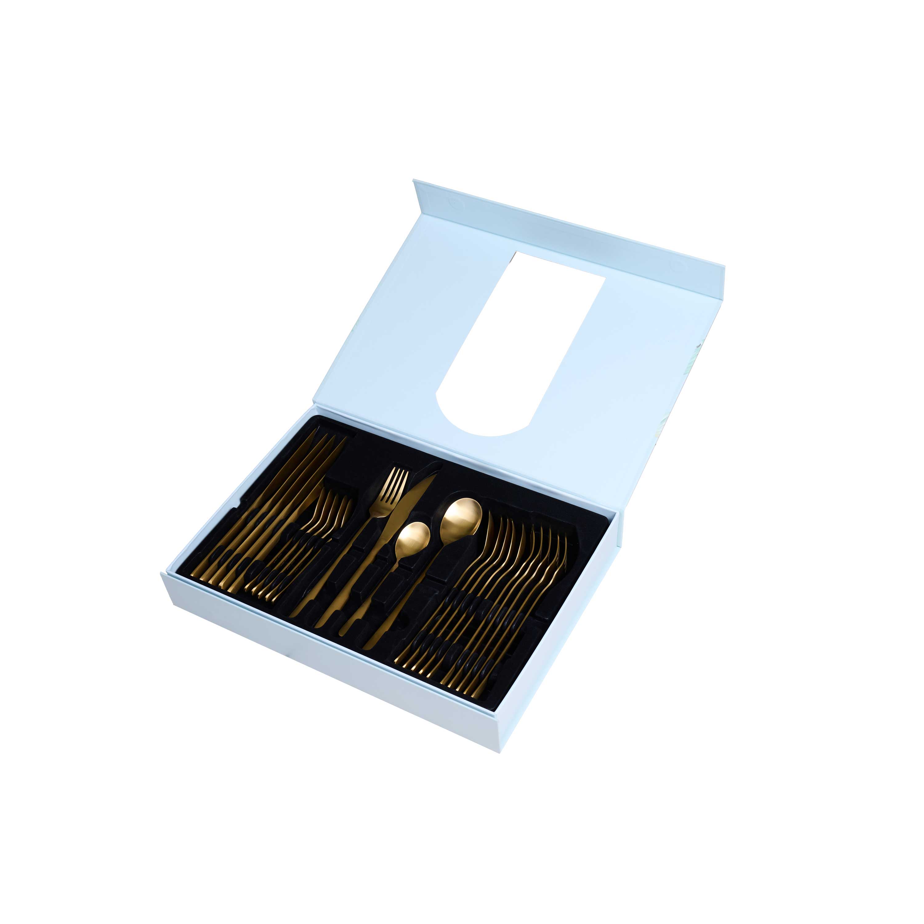 Equinox 24Pcs Cutlery Set - Zafira Gold