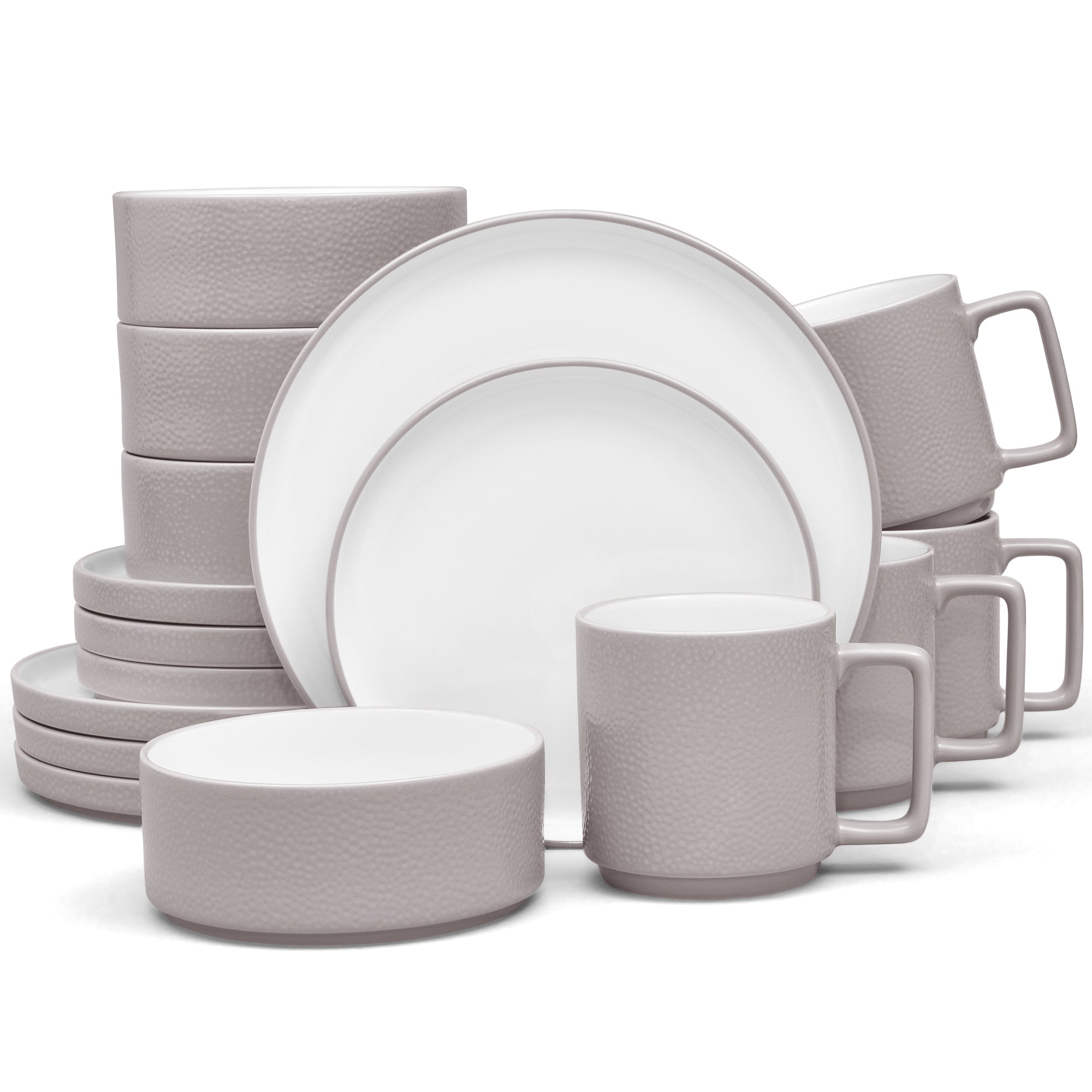 Noritake 16Pcs Dinner Set for 4 Person - Colortex Stone Taupe