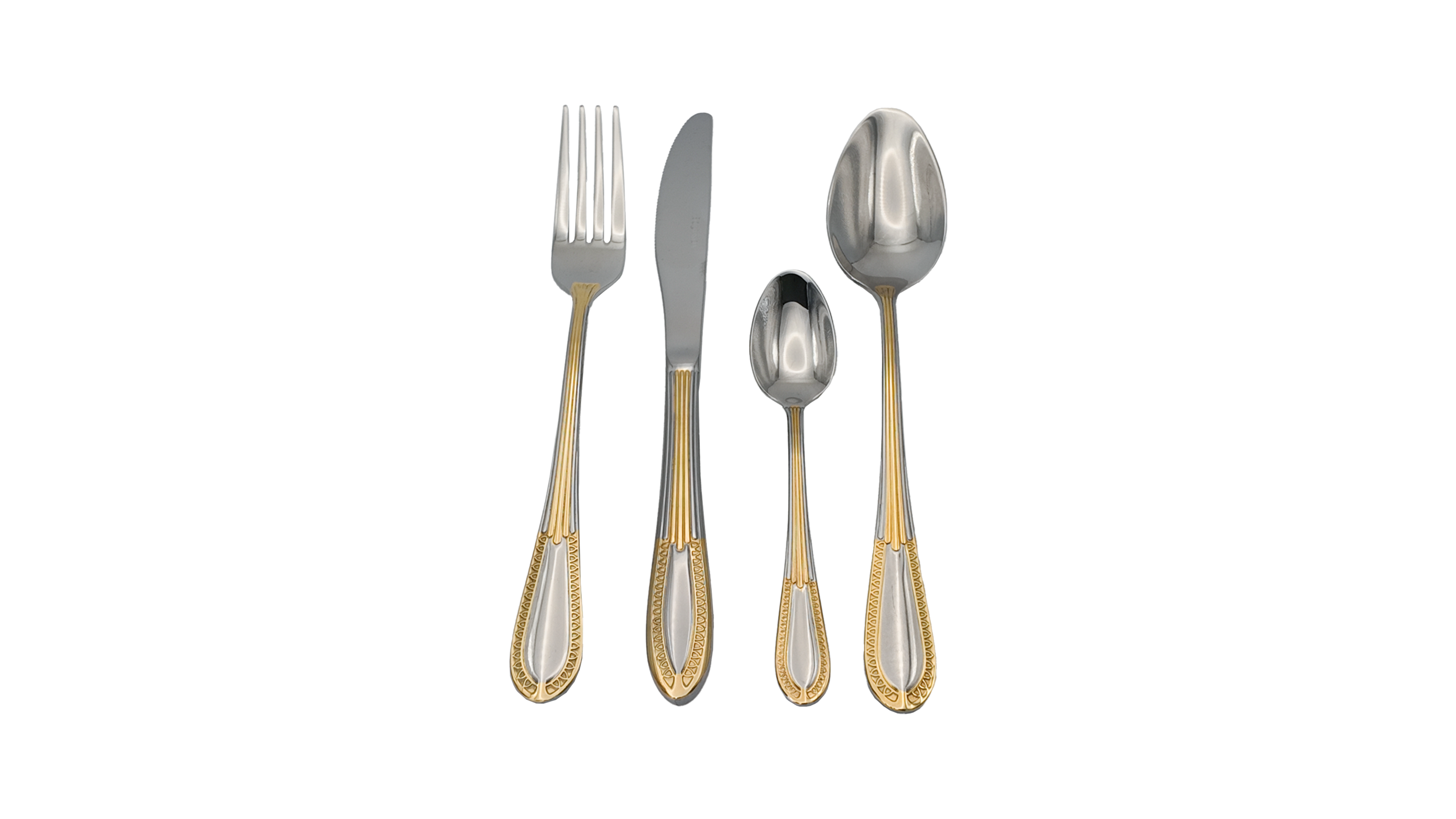 Equinox 24Pcs Cutlery Set For 6 Person - Lustra Gold