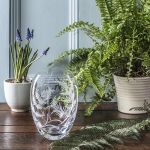 Royal Scot Crystal Woodland Fern Flared Vase - 200Mm (Gift Boxed)