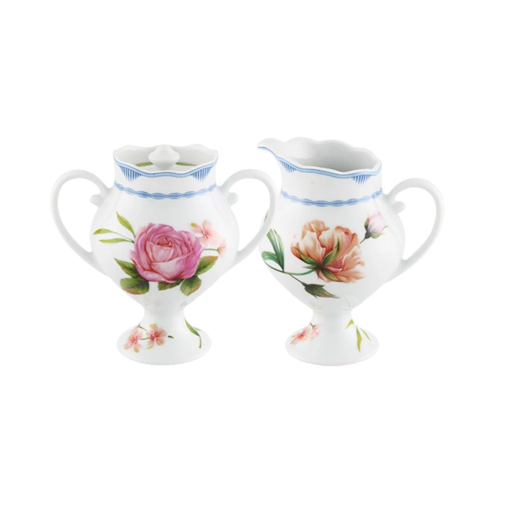 Vista Alegre Sugar Bowl & Milk Jug - Bridgerton