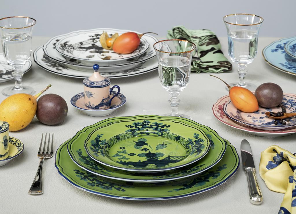 Ginori 1735 Flat Dessert Plate 21CM - Oriente Italiano Malachite
