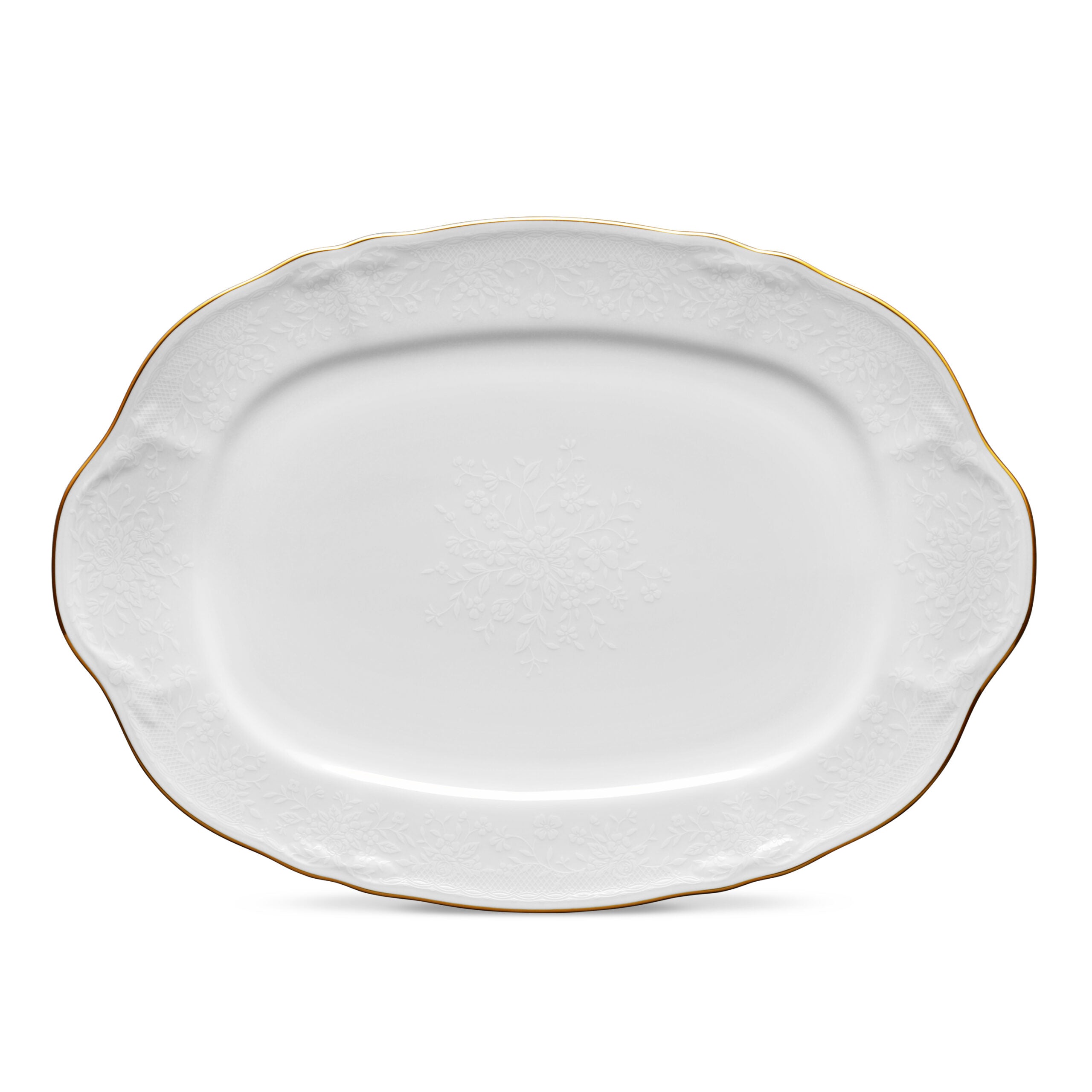 Noritake 33Pcs Dinner Set with Teapot for 6 Person - Princess Bouquet Gold