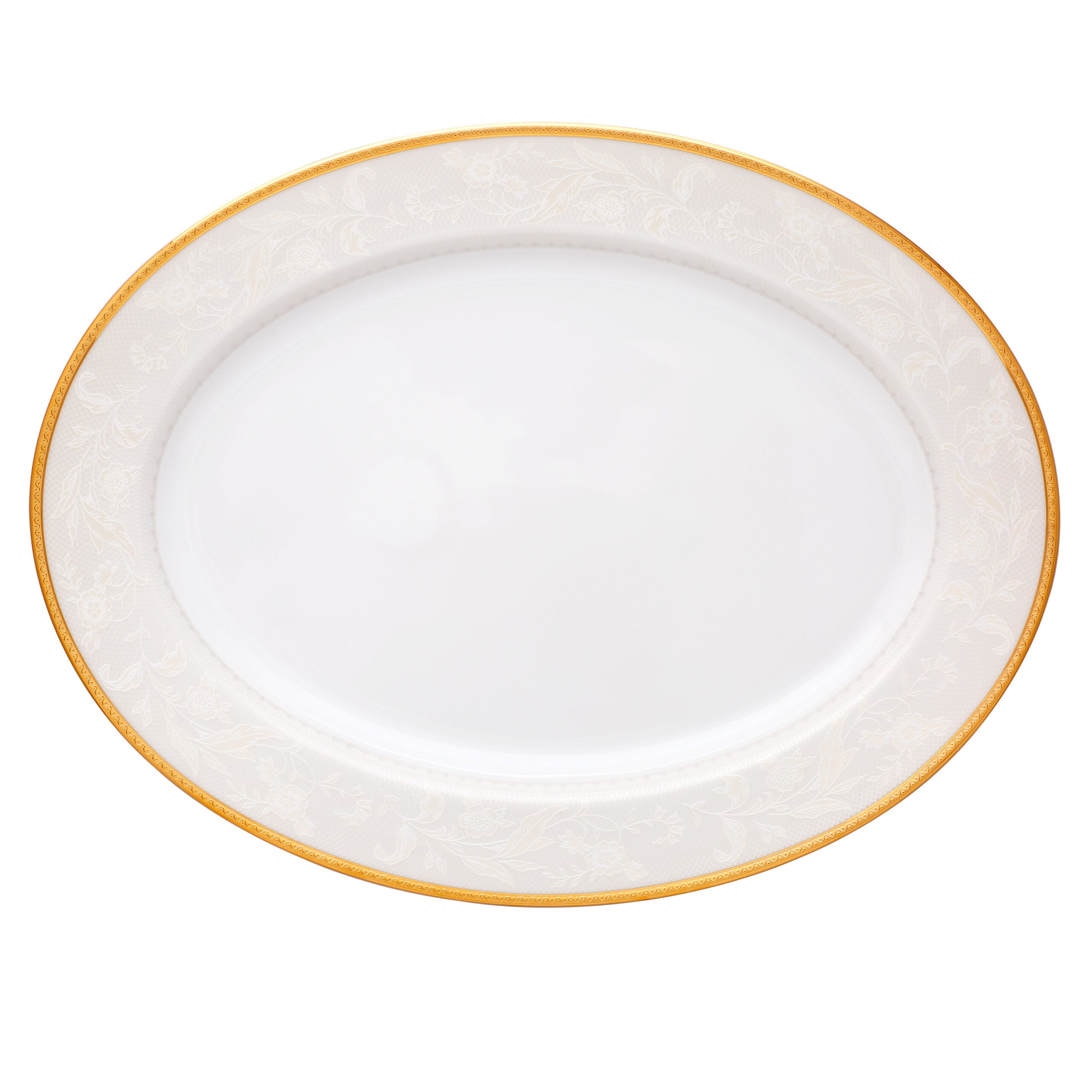 Noritake 96Pcs Dinner & Tea Set for 12 Person - Flanders Gold