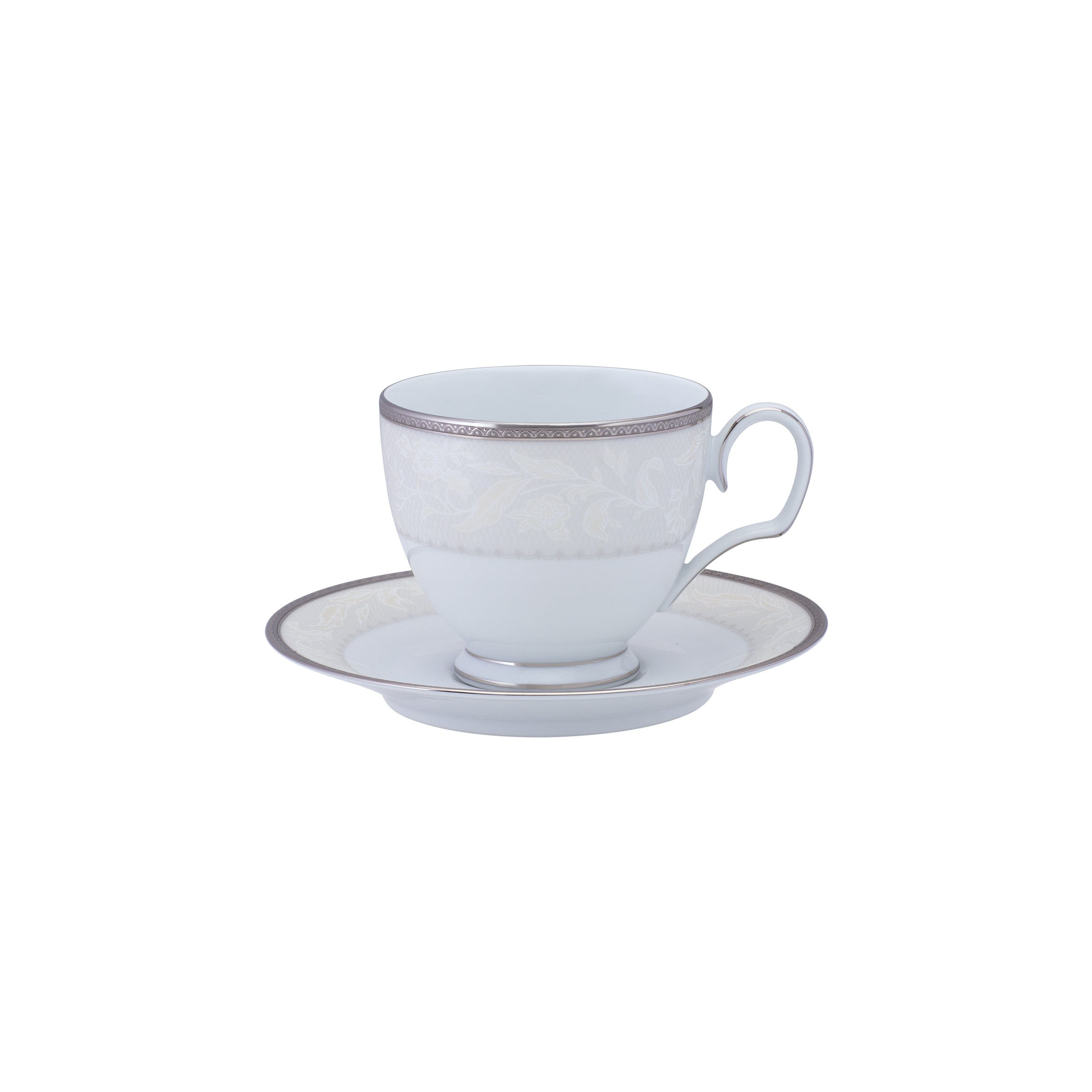 Noritake 96Pcs Dinner & Tea Set for 12 Person - Flanders Platinum