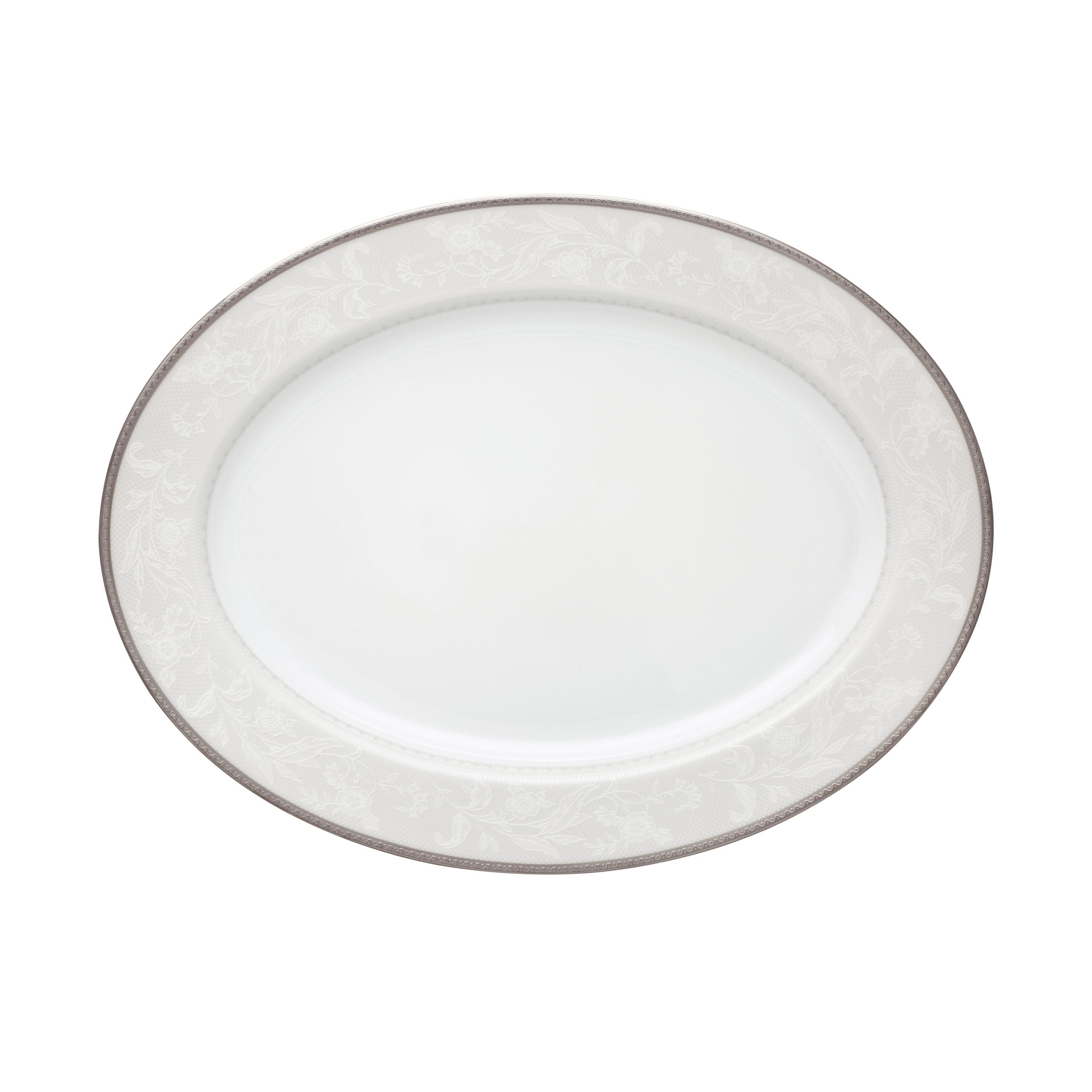 Noritake 47Pcs Dinner & Tea Set for 8 Person - Flanders Platinum