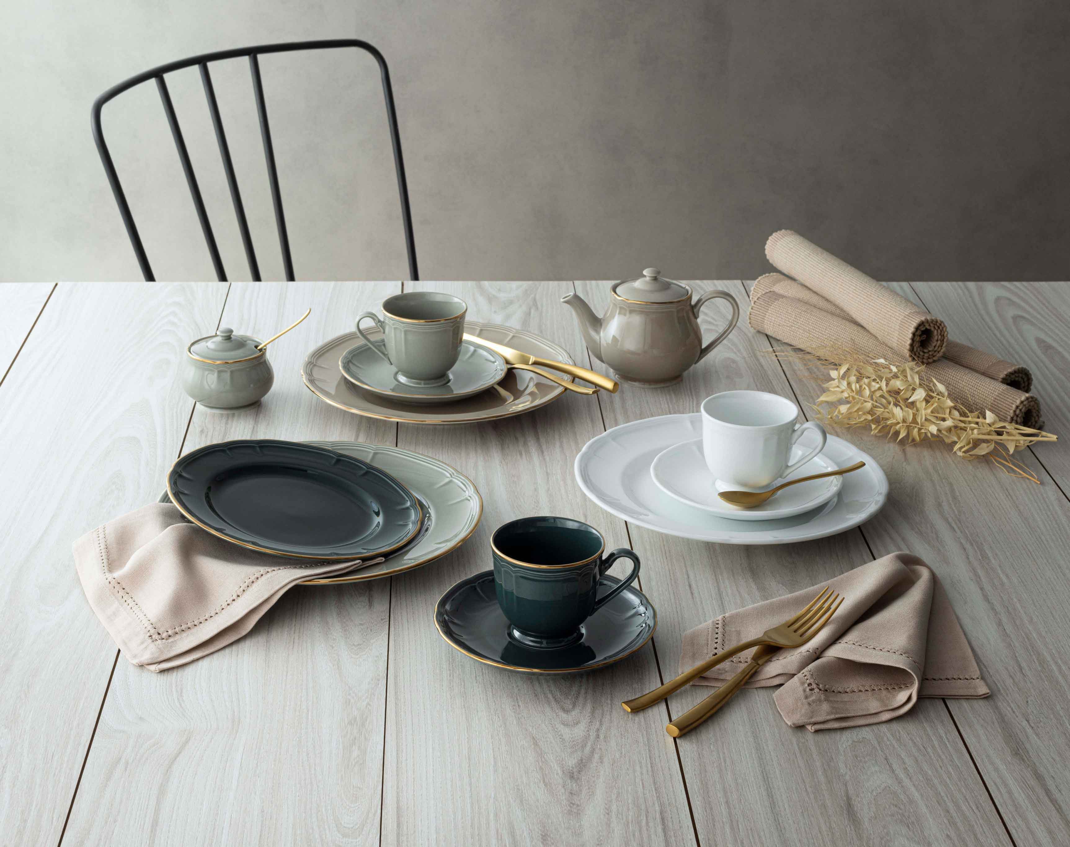 Noritake 16Pcs Dinner Set - Provence Ash Gold