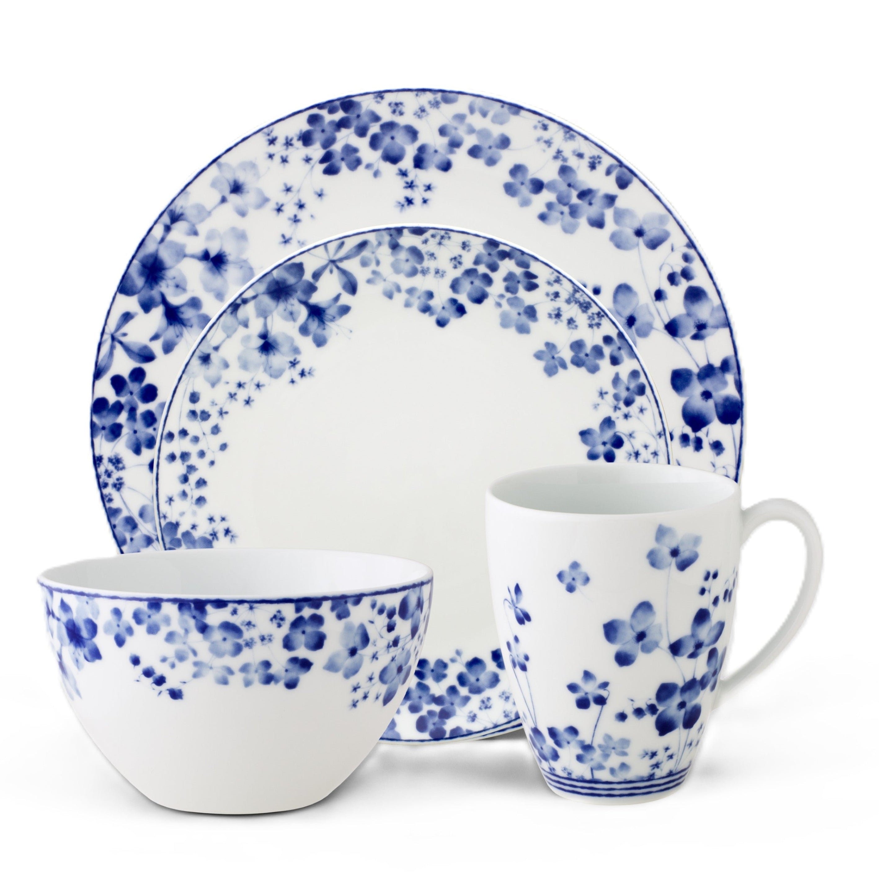 Noritake 4Pc Place Setting-Bloomington Road Blue