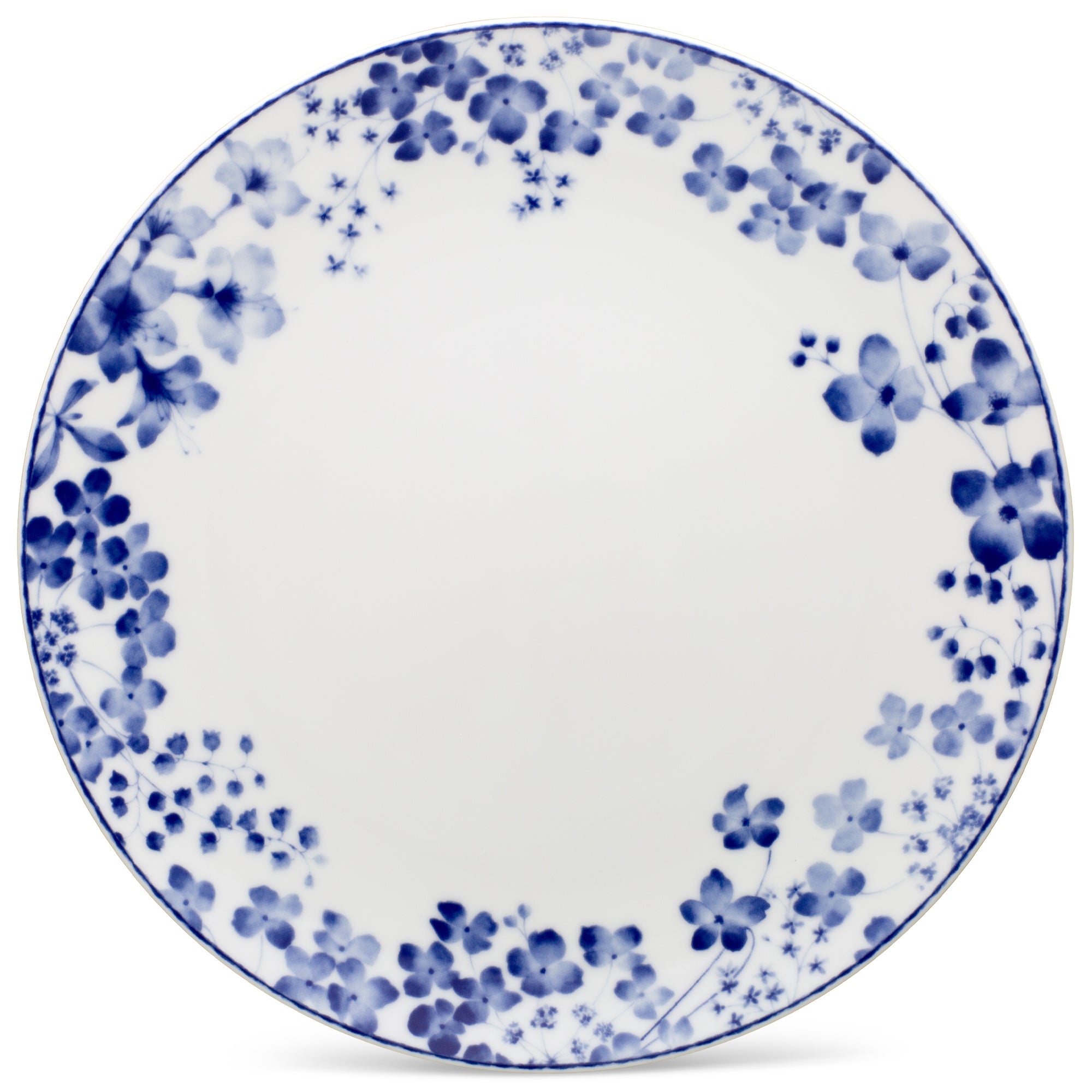 Noritake 12Pc Dinner Set For 4 Person-Bloomington Road Blue