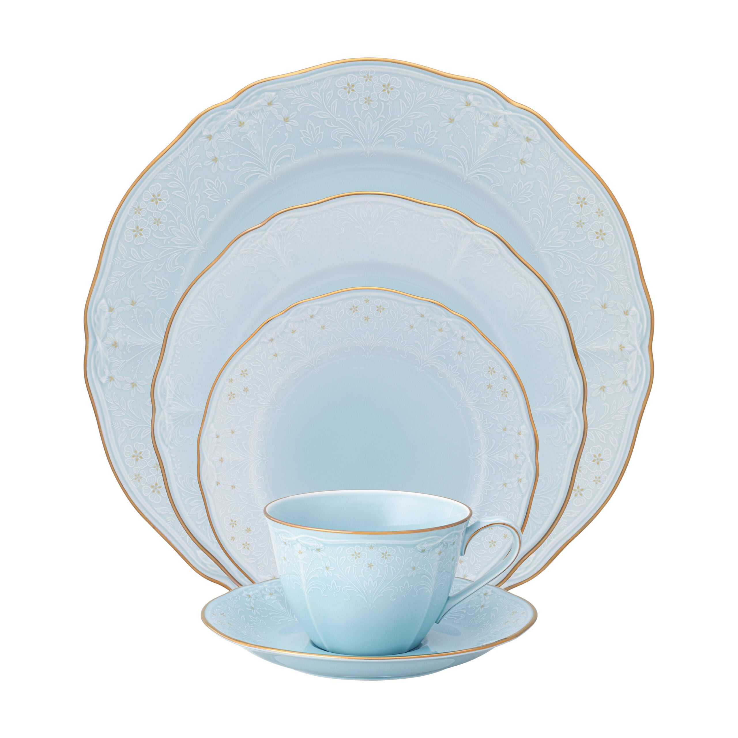 Noritake 47Pcs Dinner & Tea Set for 8 Person - Morning Bouquet