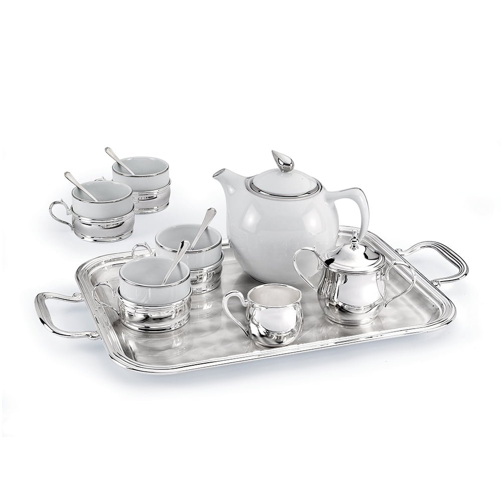 Chinelli Set 4Pcs 3M Rectangular Sera Tray With Teapot