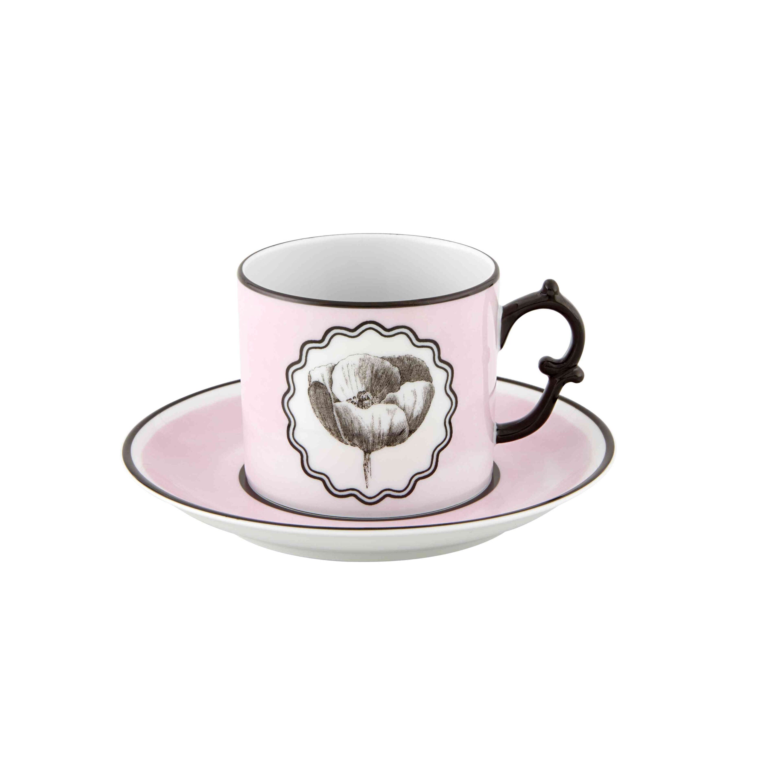Vista Alegre Teacup and Saucer Pink - Herbariae