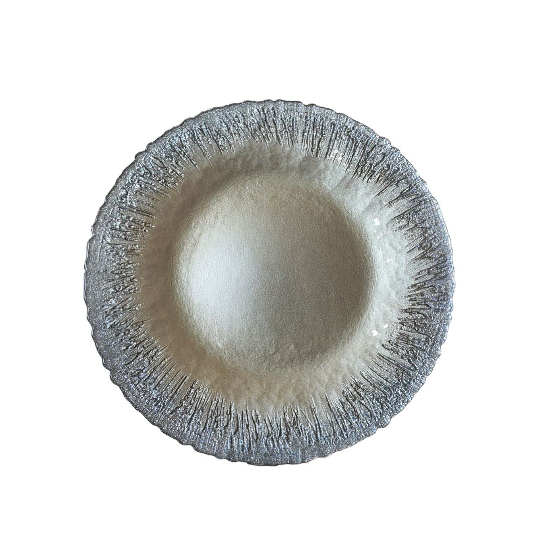 Flash 33CM Plate Silver Glitter Gold Mist