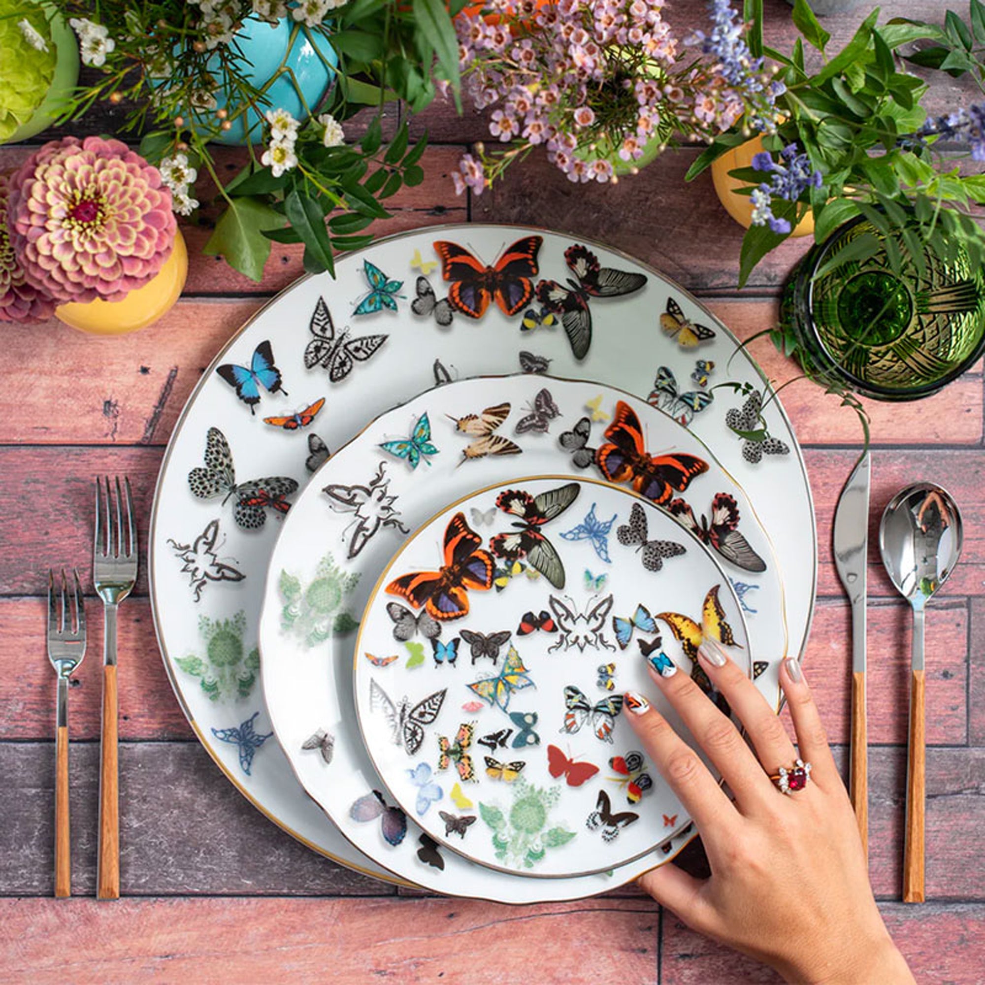 Vista Alegre Soup Plate - Butterfly Parade