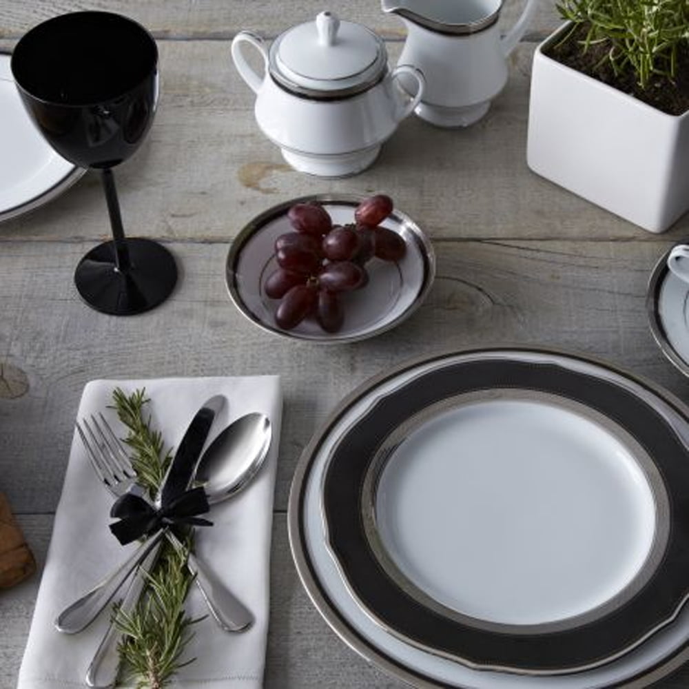 Noritake 47Pcs Dinner & Tea Set for 8 Person – Austin Platinum