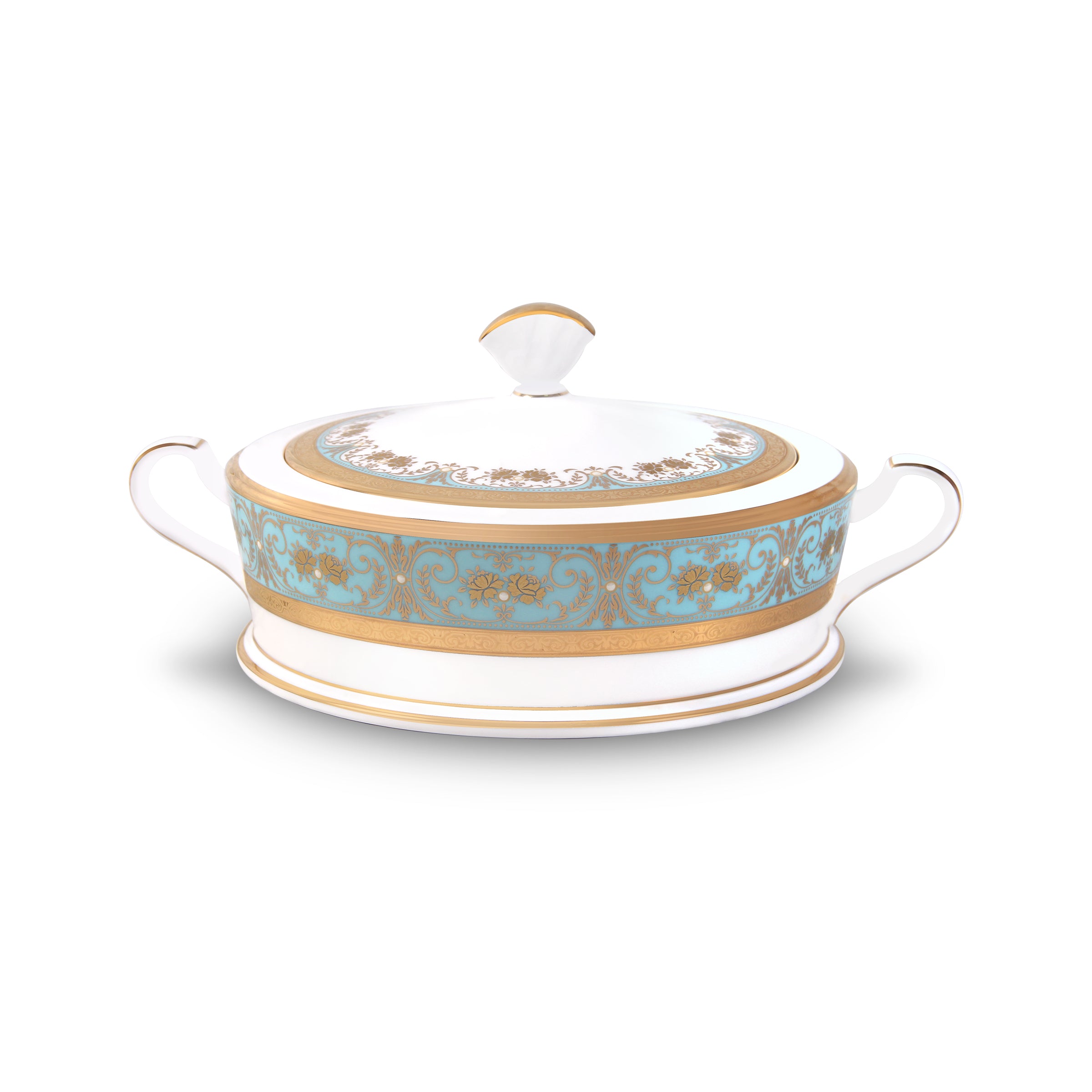 Noritake 96 Pcs Dinner & Tea Set for 12 Person - Georgian Turquise