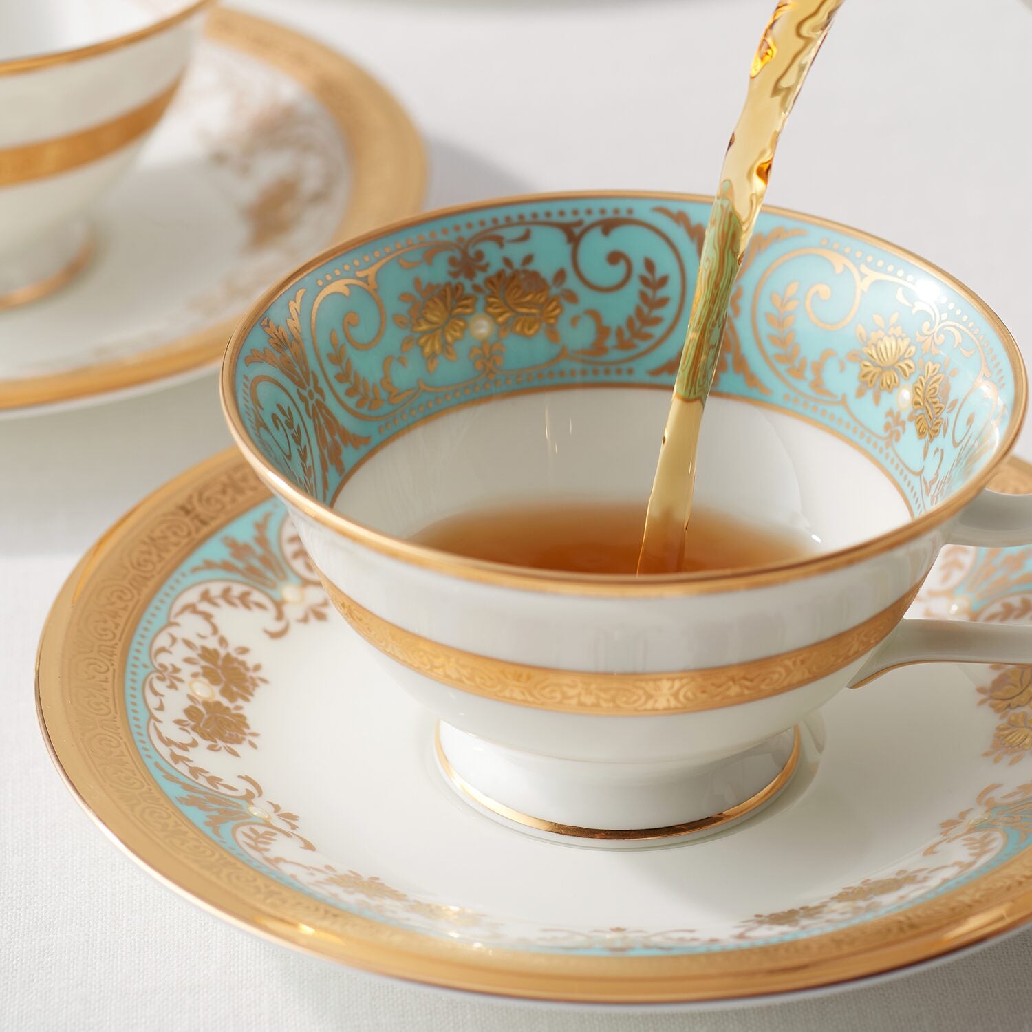 Noritake 96 Pcs Dinner & Tea Set for 12 Person - Georgian Turquise
