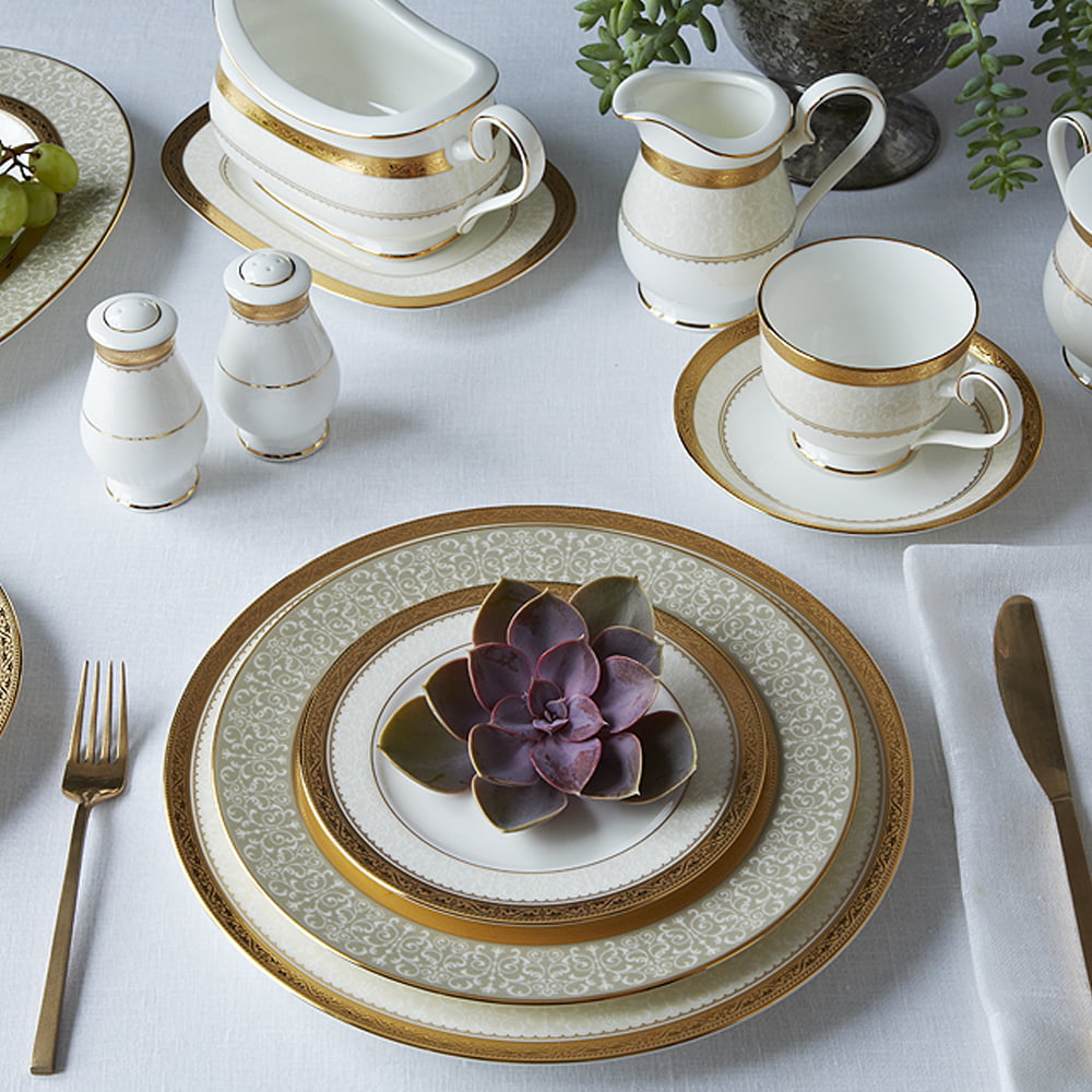 Noritake 47Pcs Dinner & Tea Set for 8 Person - Odessa Gold