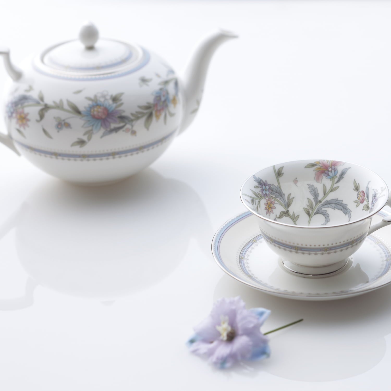 Noritake 6pcs Tea for two Set - Jardin Fleuri