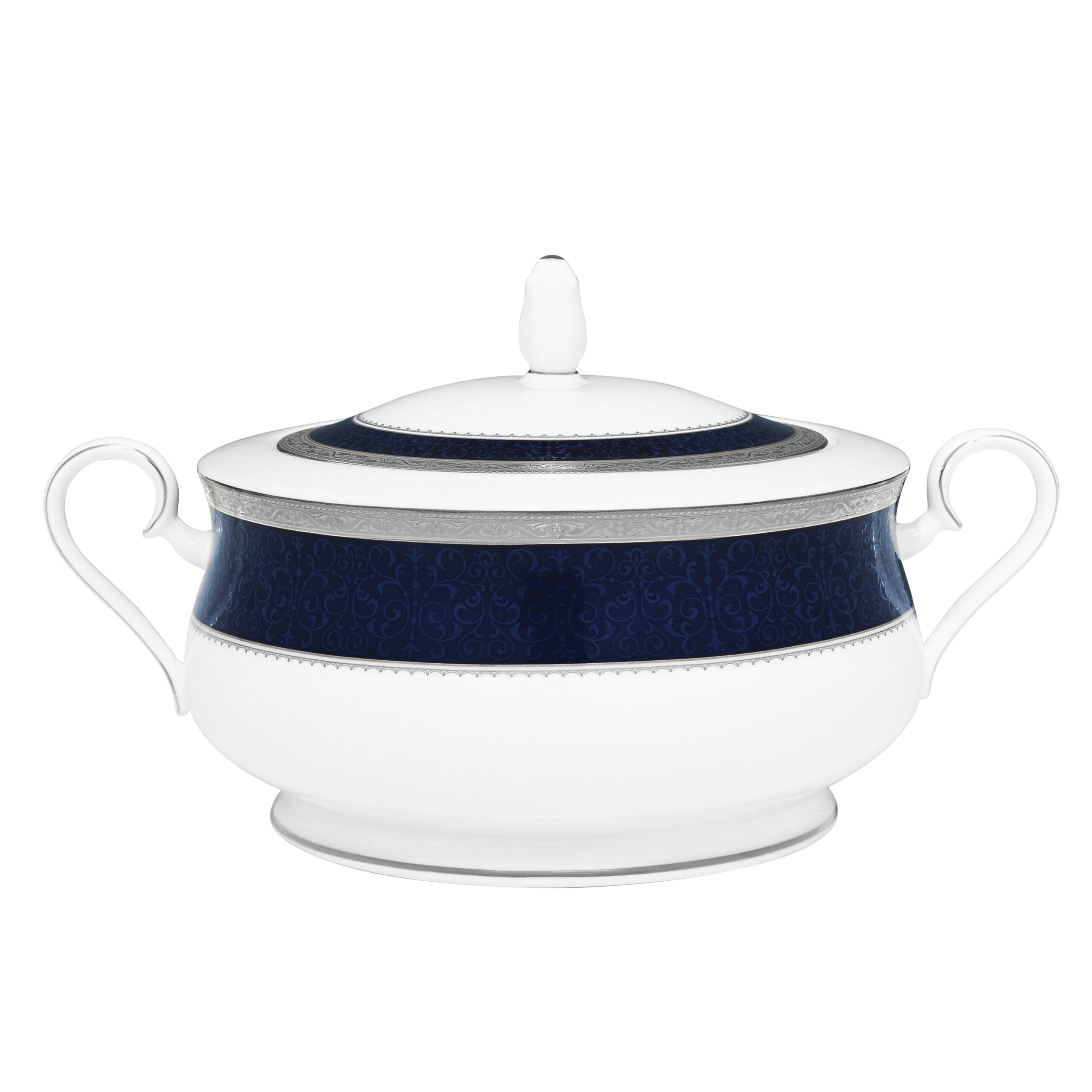 Noritake 96Pcs Dinner & Tea Set for 12 Person - Odessa Cobalt Platinum