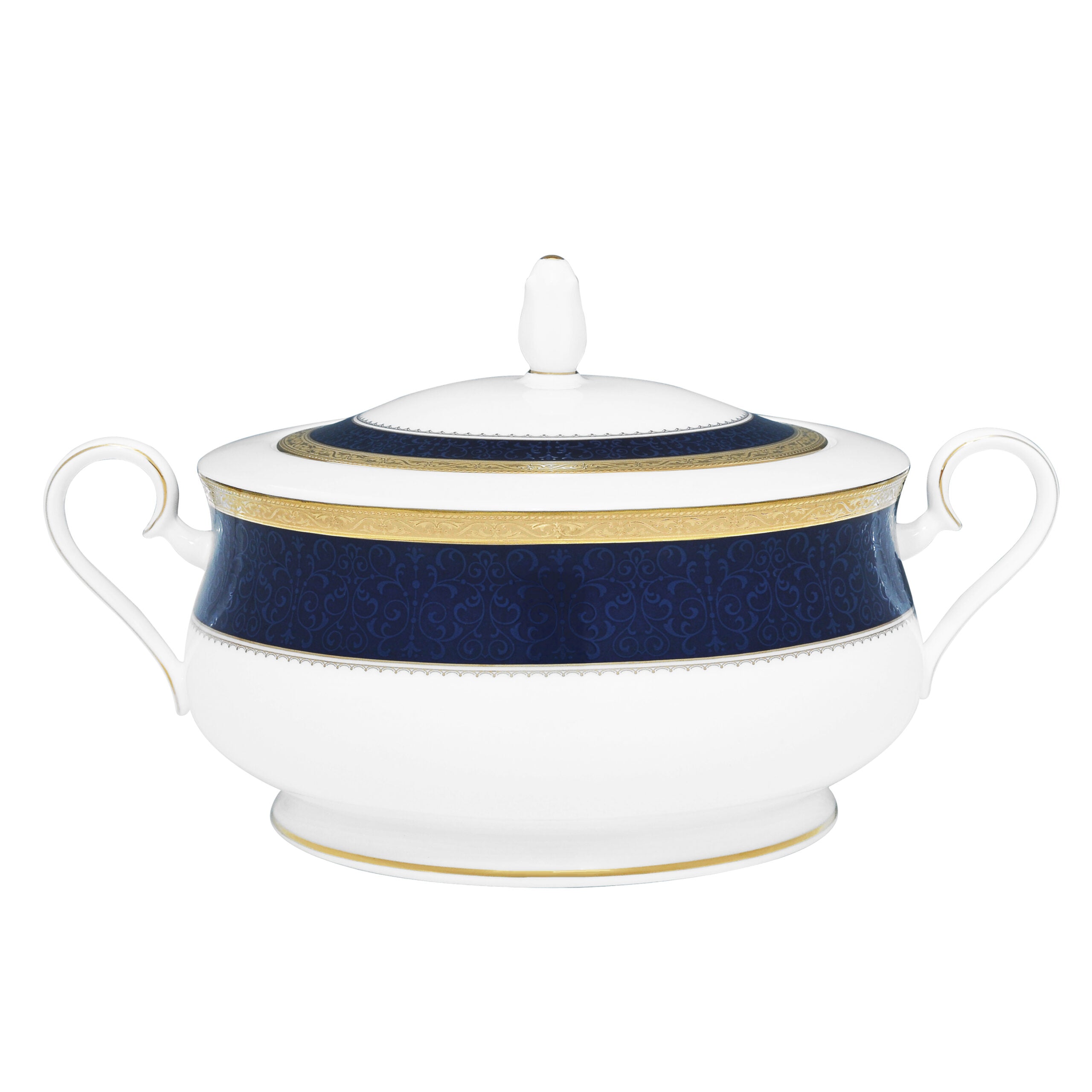 Noritake 96Pcs Dinner & Tea Set for 12 Person - Odessa Cobalt Gold