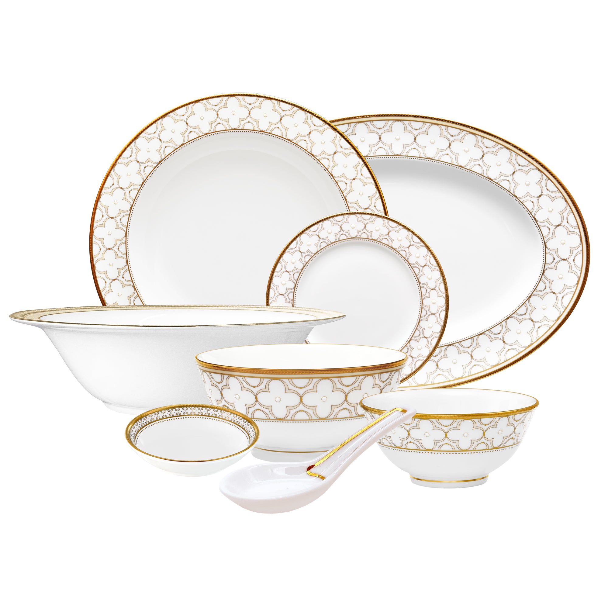 Noritake Trefolio Gold Asian Dinner Set (6 Person)