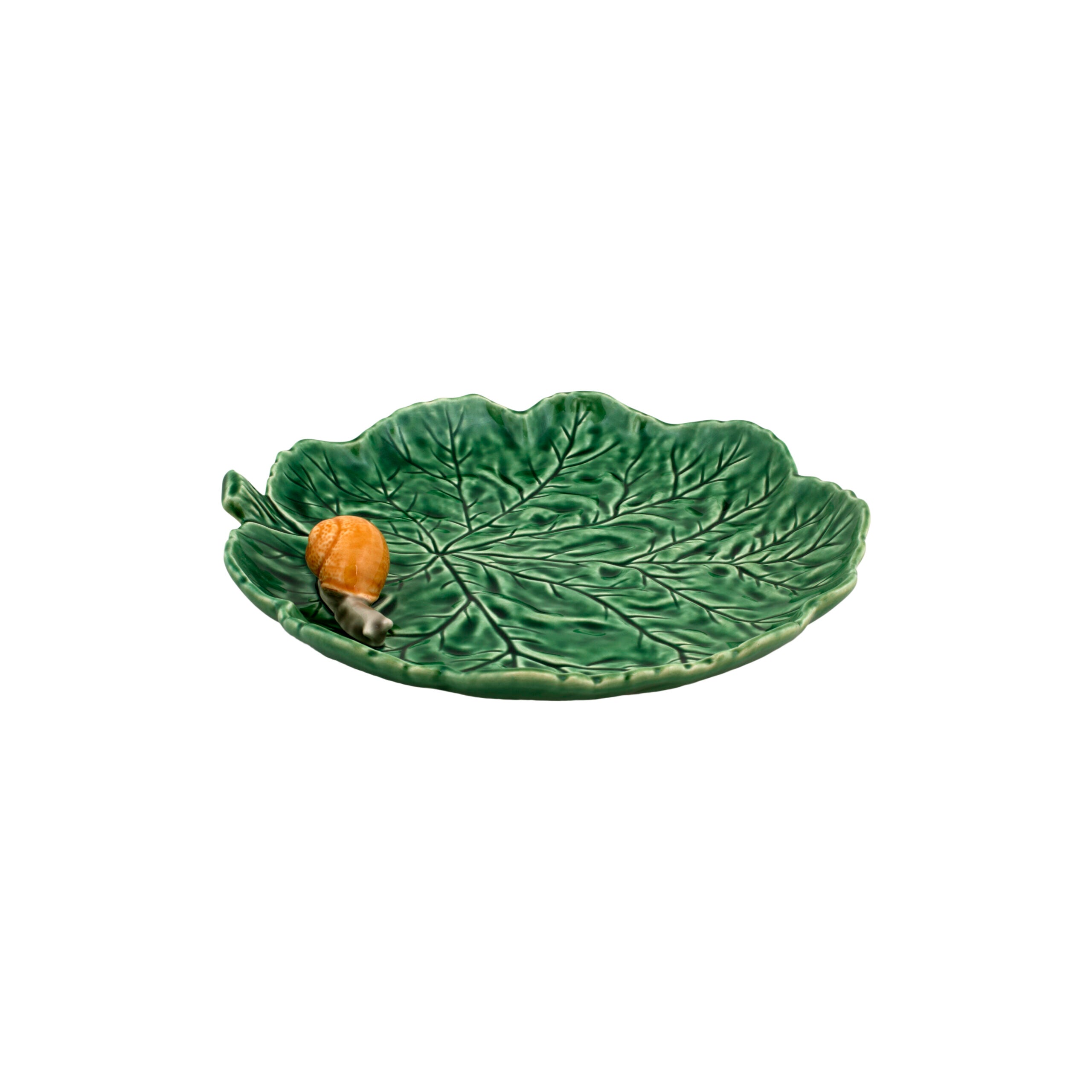 Bordallo Pinheiro Green Leaf with Natural Snail - Leave