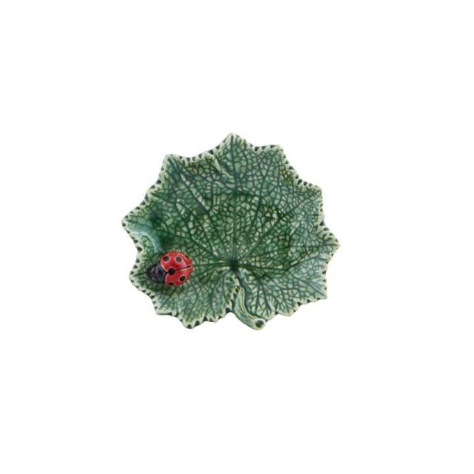 Bordallo Pinheiro Leaf Ragwort with Ladybug - Countryside Leaves